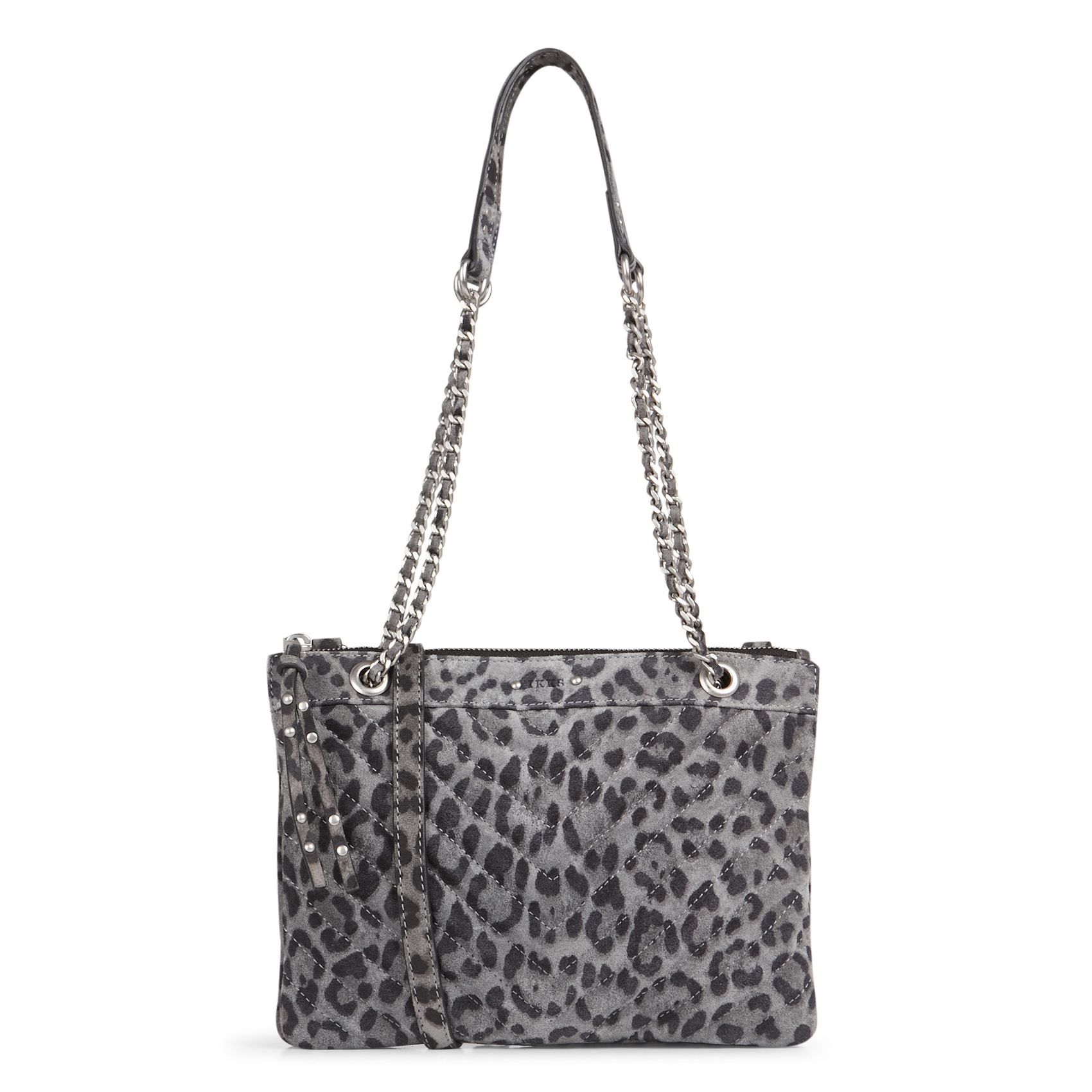 Sac pochette en cuir velours imprimé