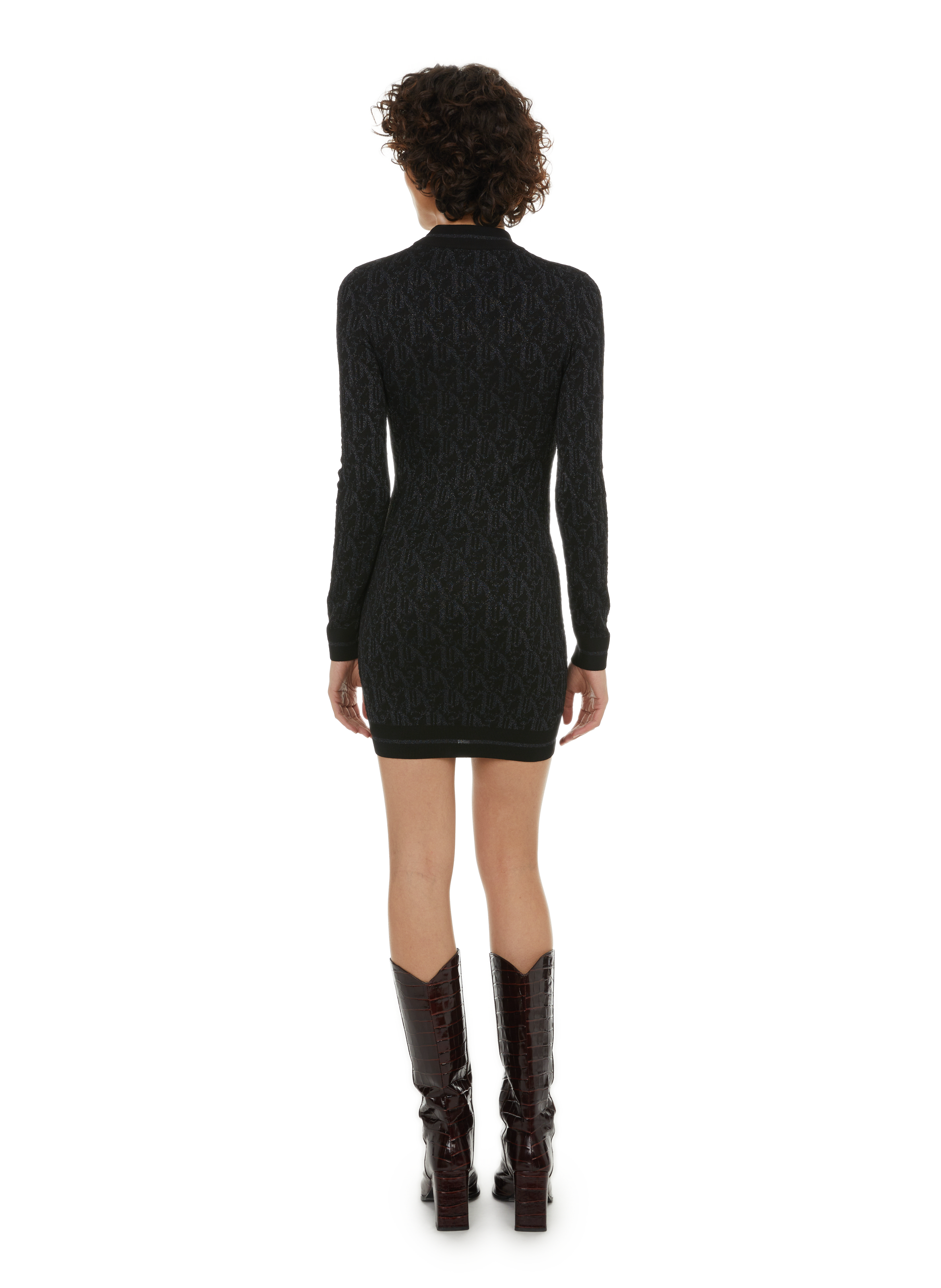 Robe courte à motif PALM ANGELS Noir