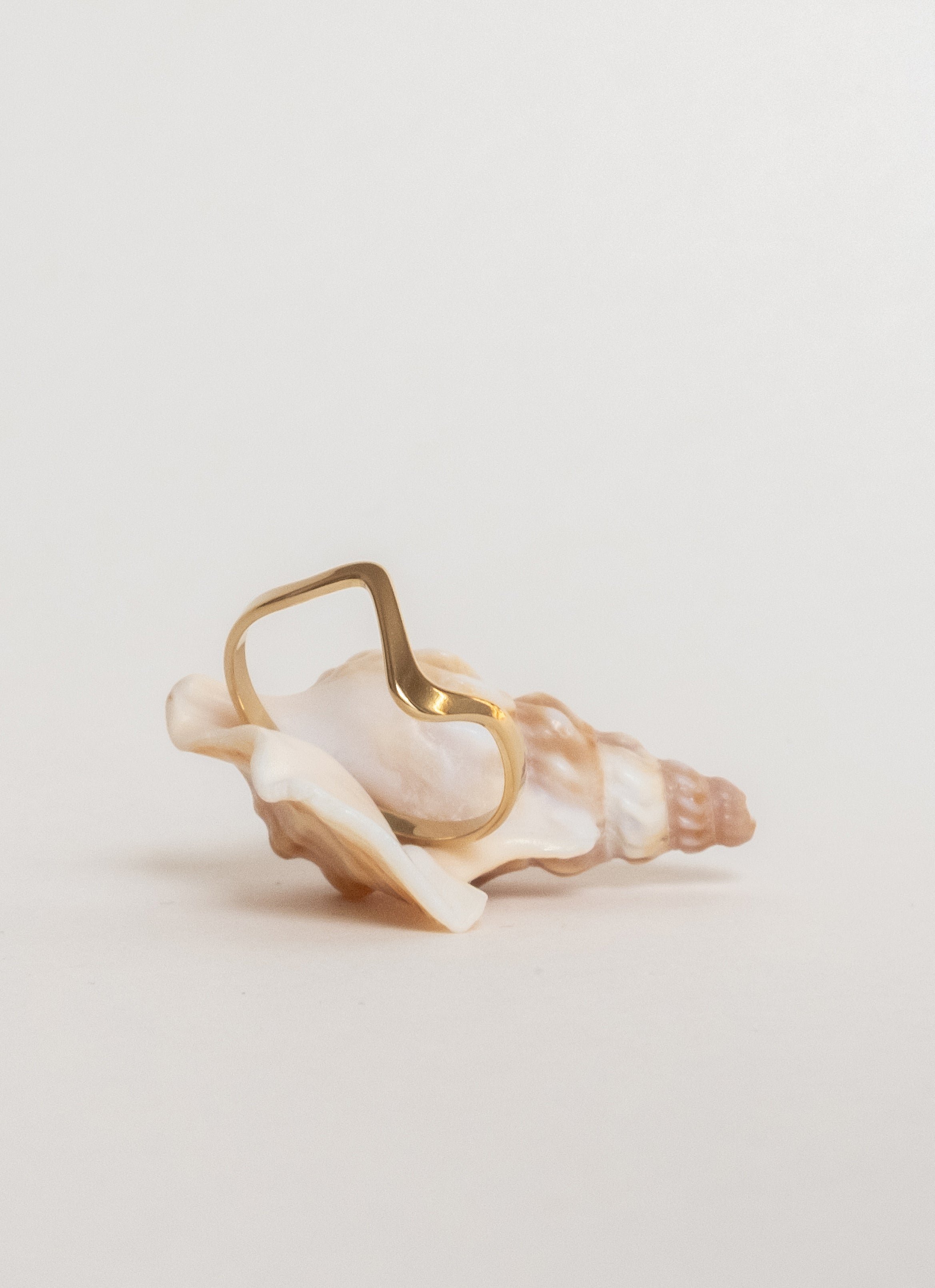 Bague cove  onde plaqué or ANNA SOTTILOTTA Doré