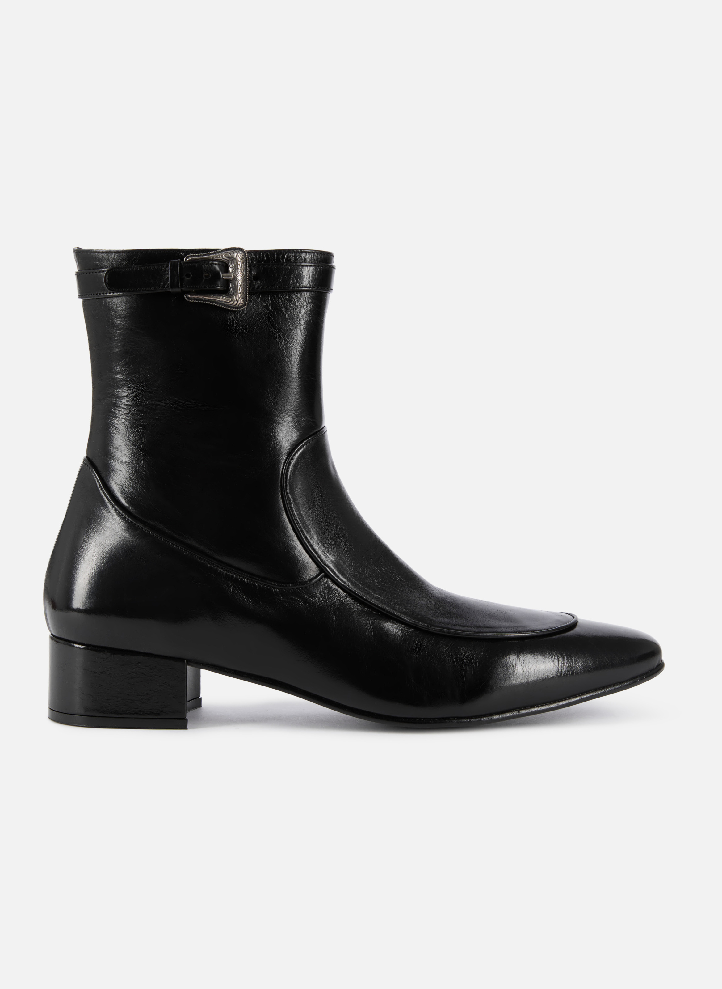 Bottines avec boucle en cuir NoirTHE KOOPLES