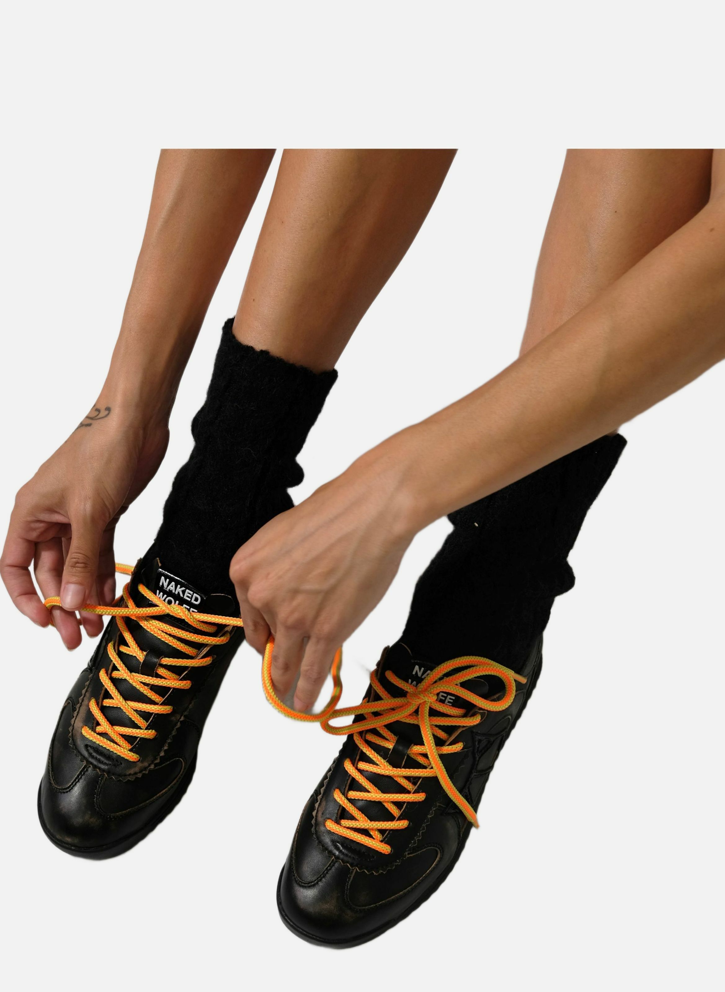 Baskets exposuree NAKED WOLFE Noir