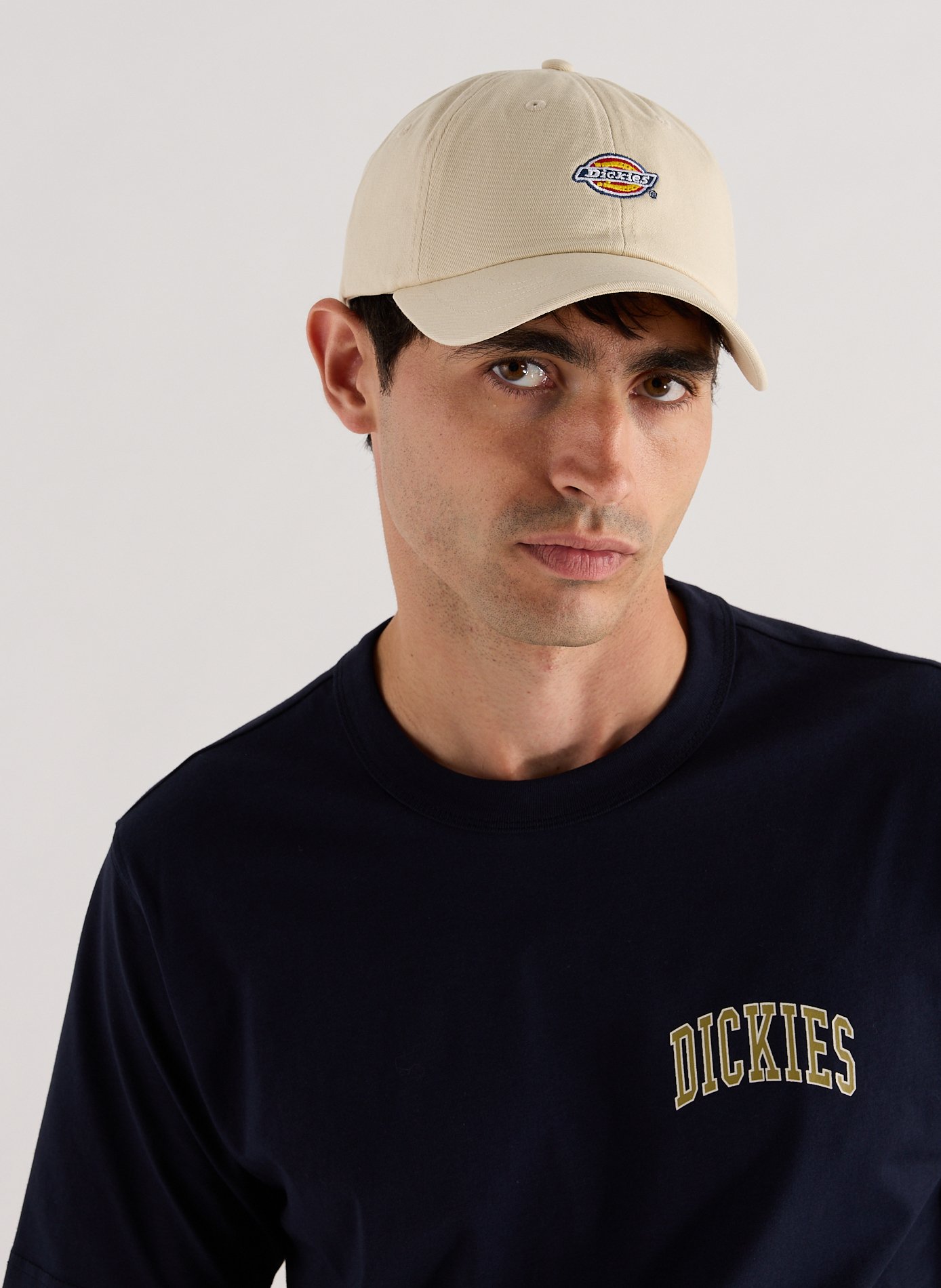 Cotton baseball cap with logo DICKIES White