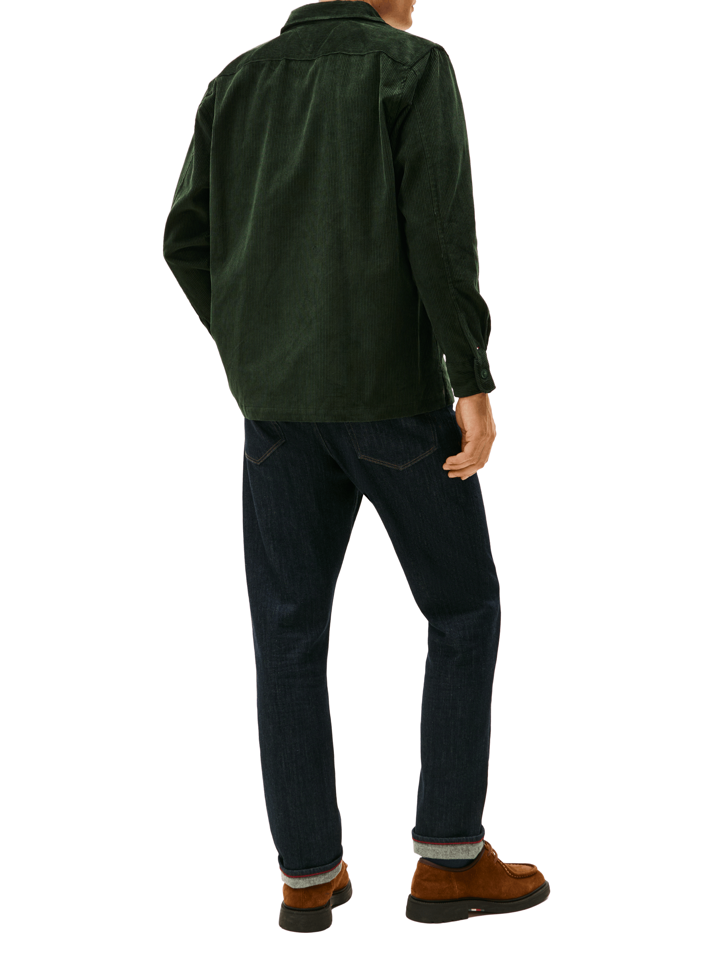 Chemise col classique manches contrastantes en coton TOMMY HILFIGER Green