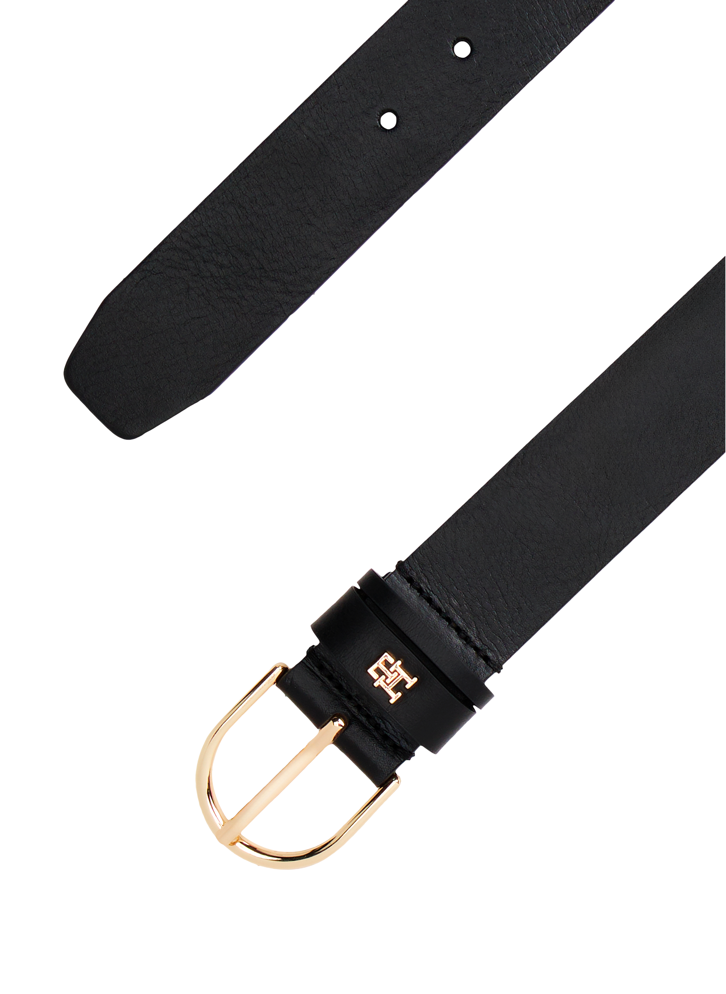 Ceinture à boucle en cuir TOMMY HILFIGER Noir