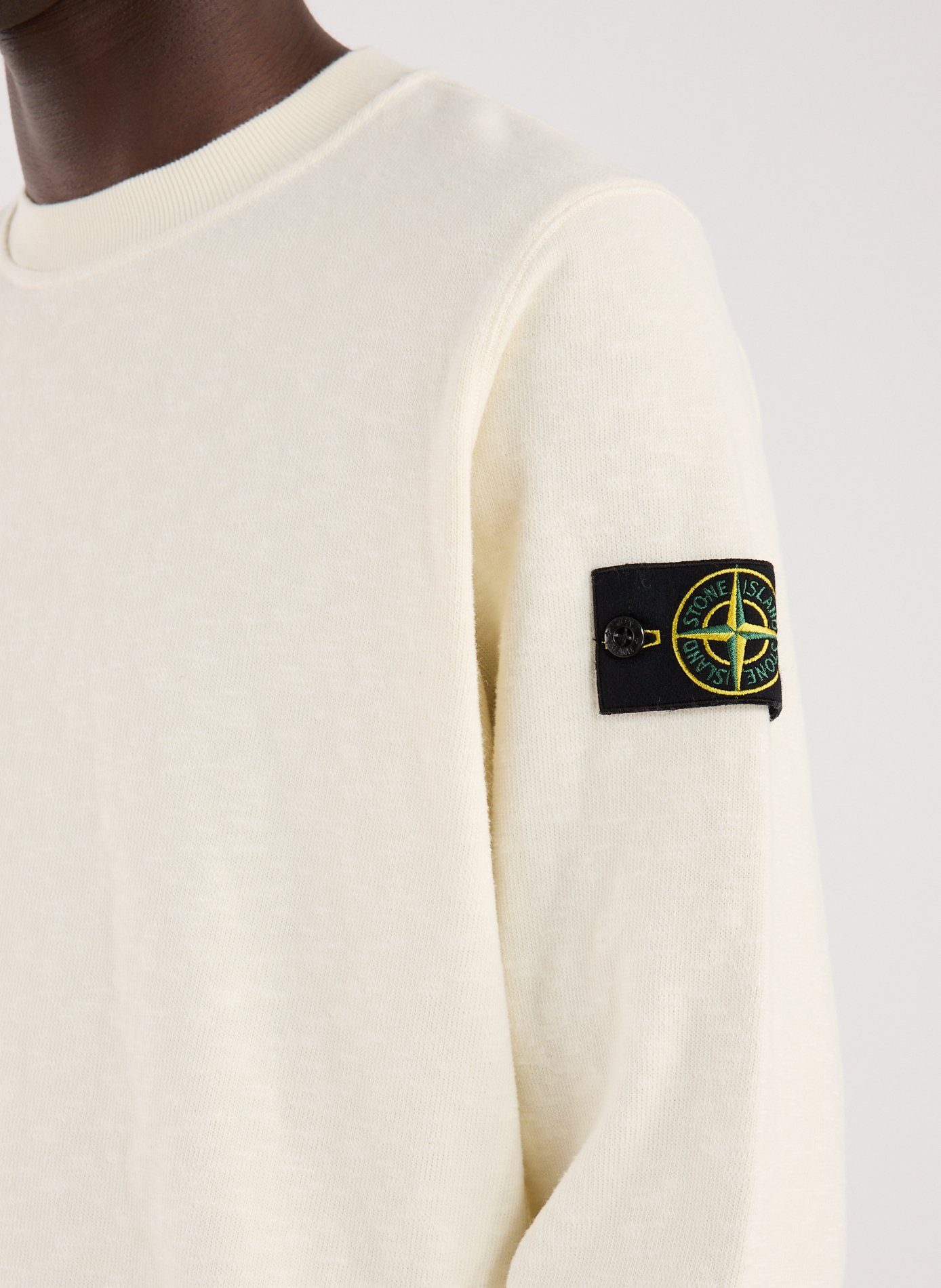 Sweatshirt droit en coton STONE ISLAND Beige
