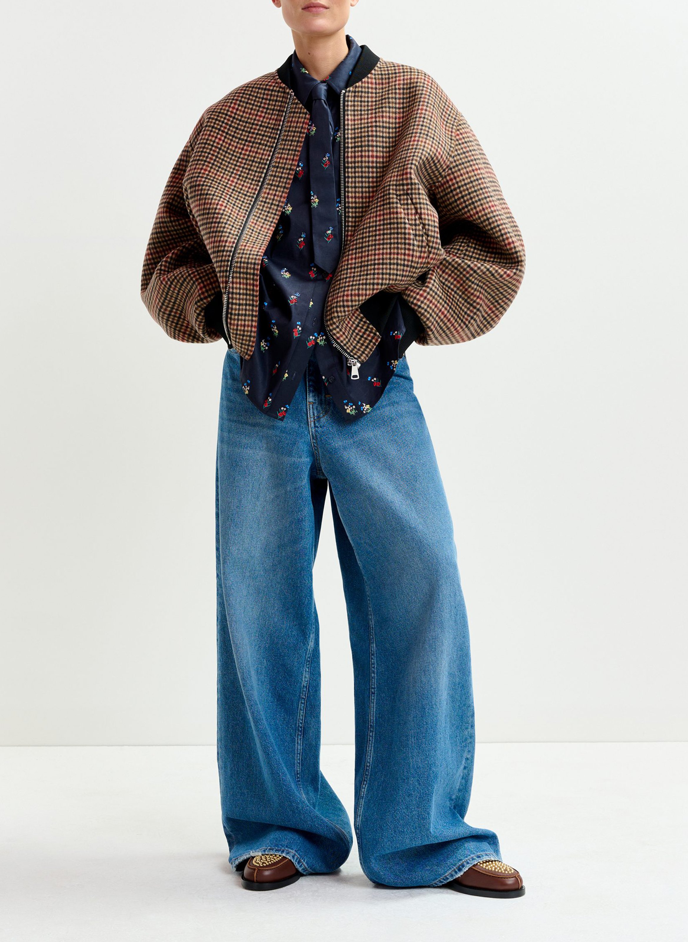 Blouson col teddy en laine Iti ESSENTIEL ANTWERP Marron