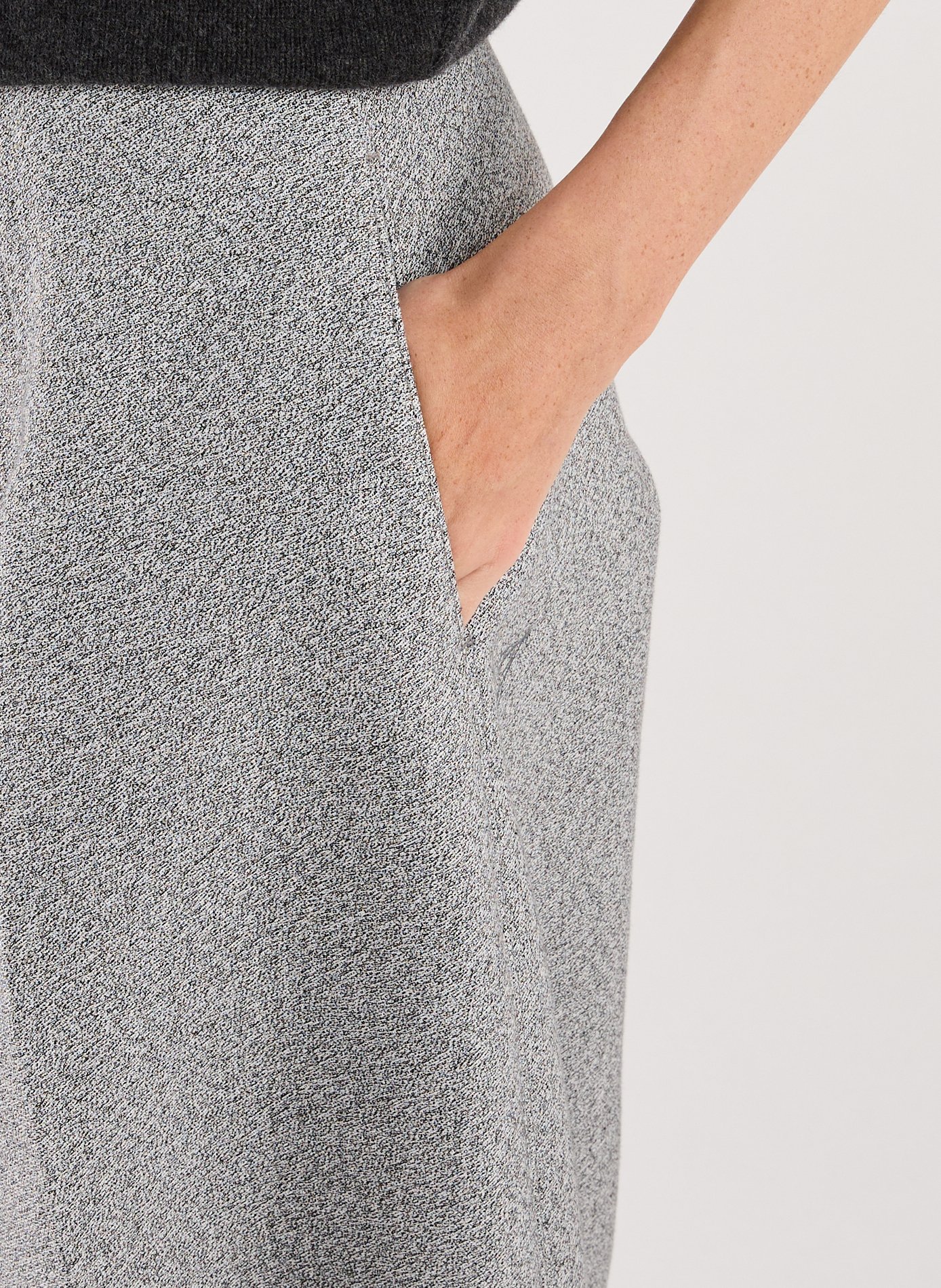 Textured wide-leg trousers in blended cotton. JACQUEMUS Grey
