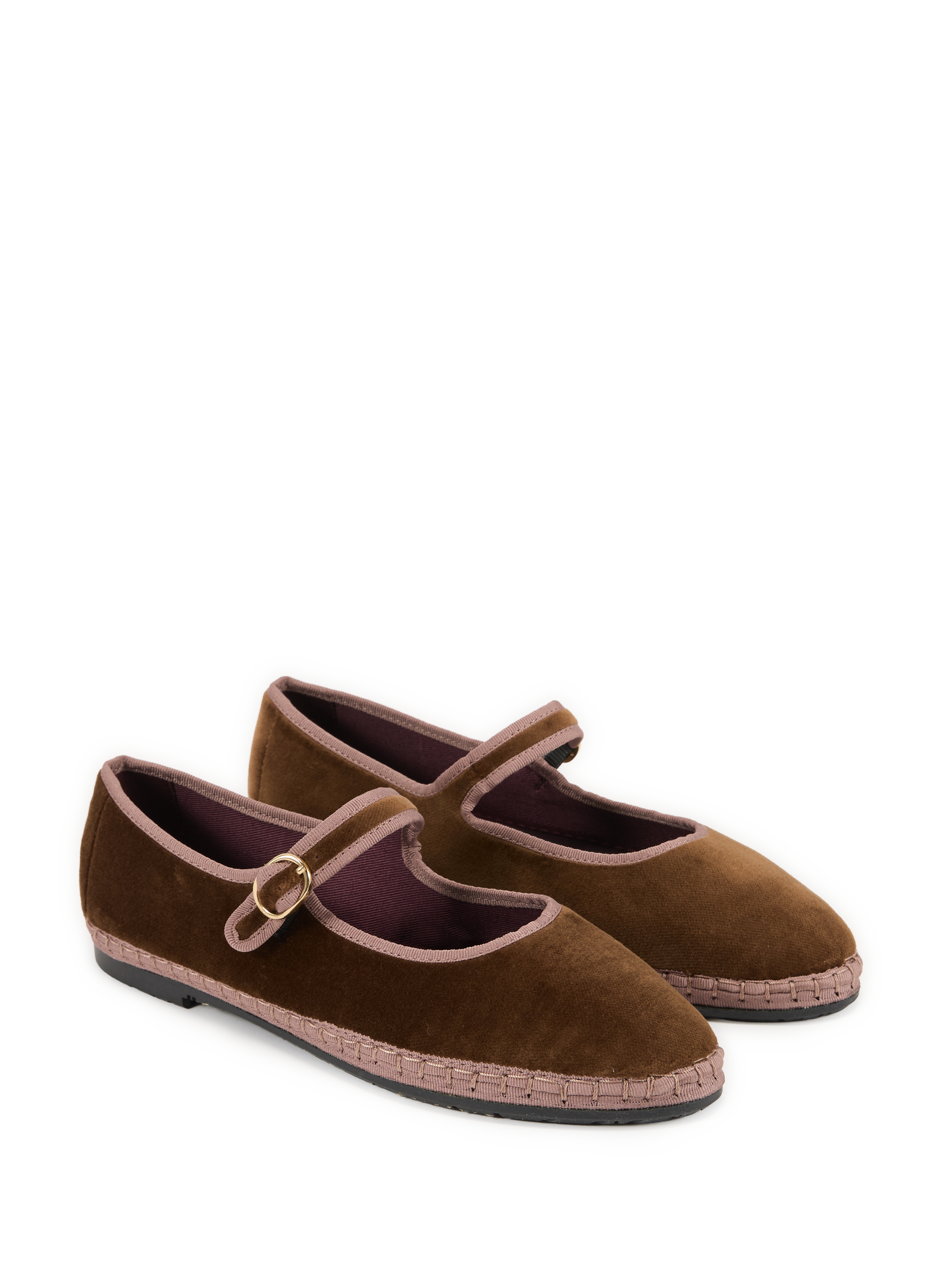 Ballerines Balthasar en velours FLABELUS Marron