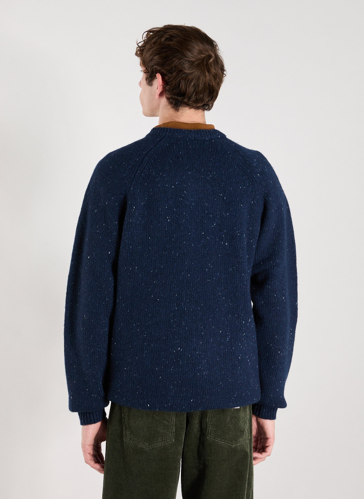 Oversized wool and cotton blend sweater CARHARTT WIP Blue