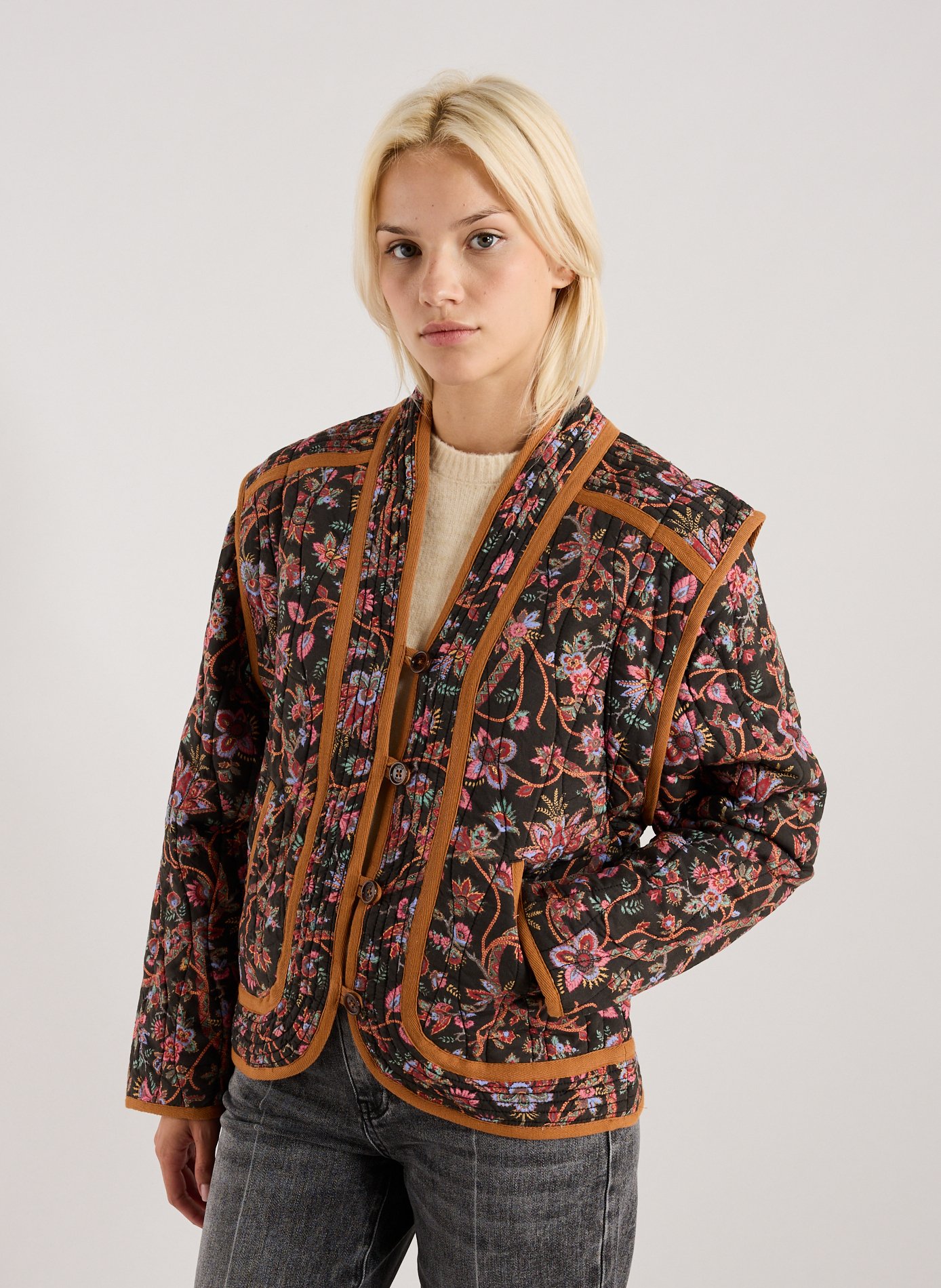 LOUISE MISHA Reversible floral print jacket Multicolour