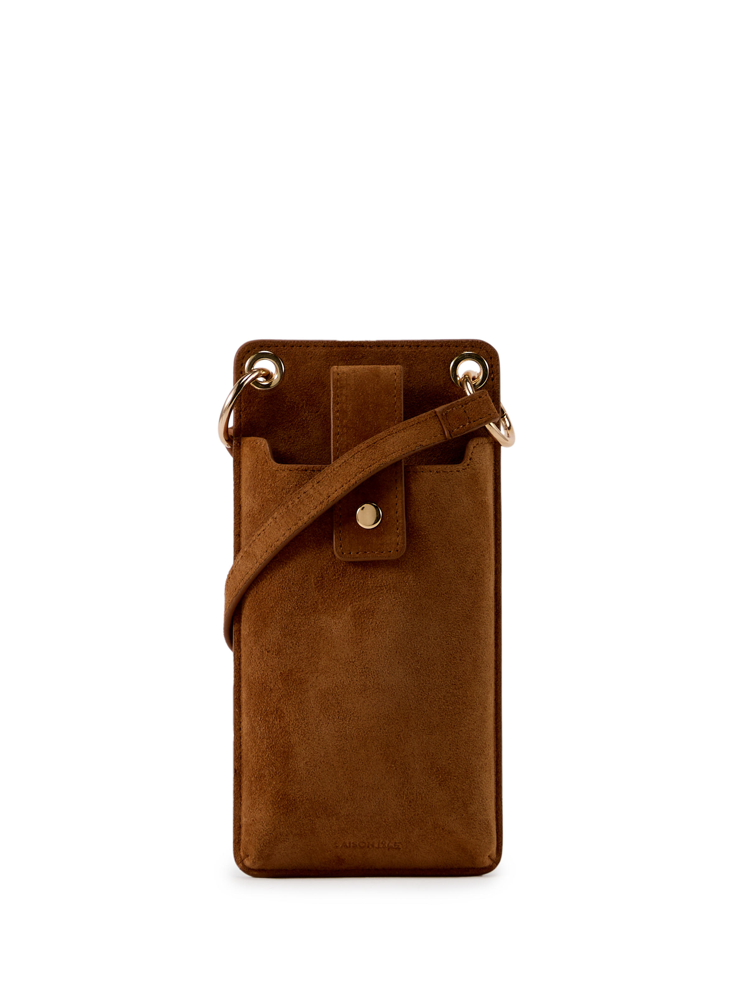 SAISON 1865 Pochette pour téléphone en cuir Marron