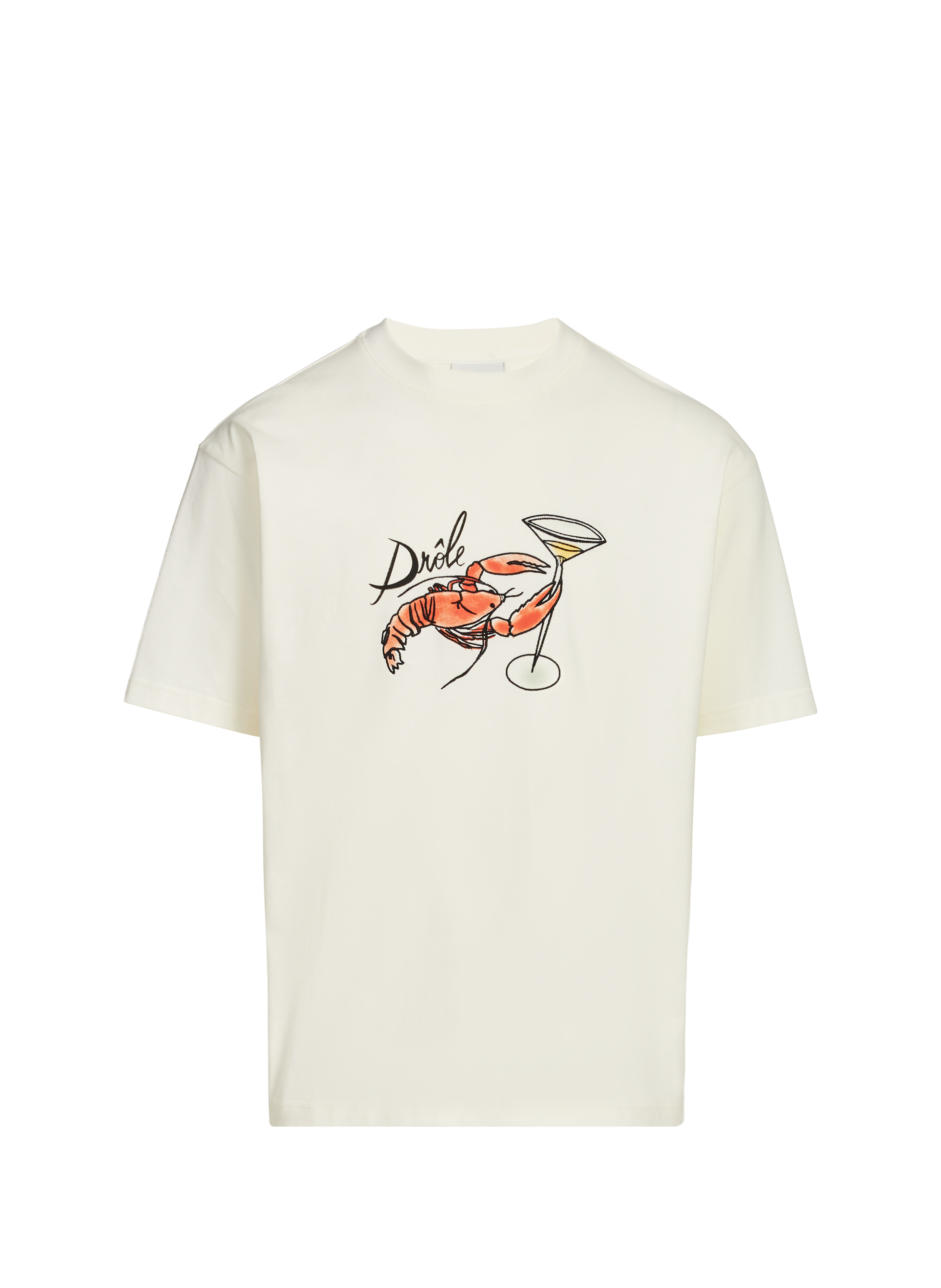 DROLE DE MONSIEUR Le T-shirt Homard en coton Beige