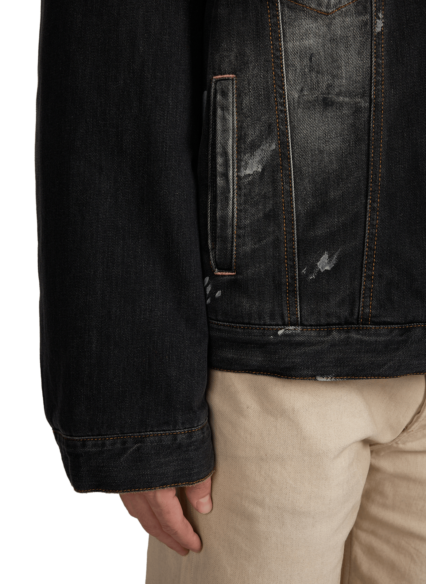 Veste en jean avec doublure ACNE STUDIOS Noir