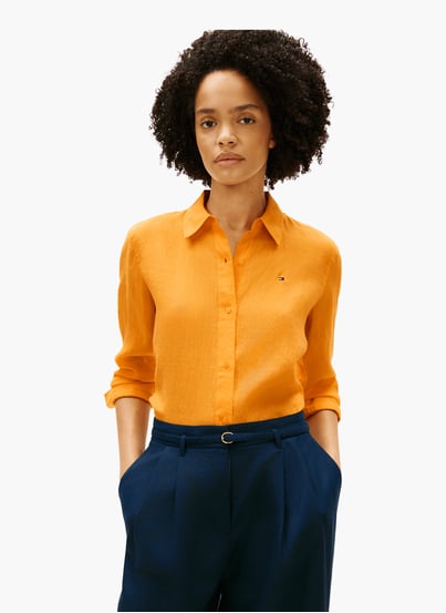 Chemises et chemisiers orange femme Chemises et chemisiers orange femme
