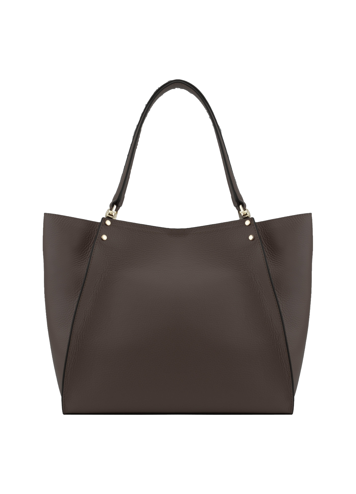 Hebdo | Sac PM en cuir de veau grainé POURCHET Marron