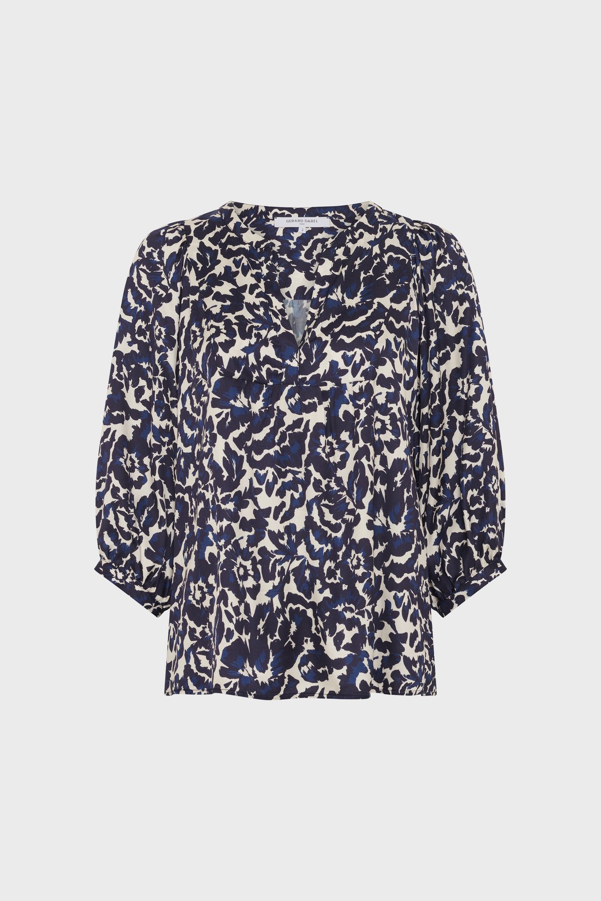 Blouse imprimé floral abstrait - calina GERARD DAREL Bleu