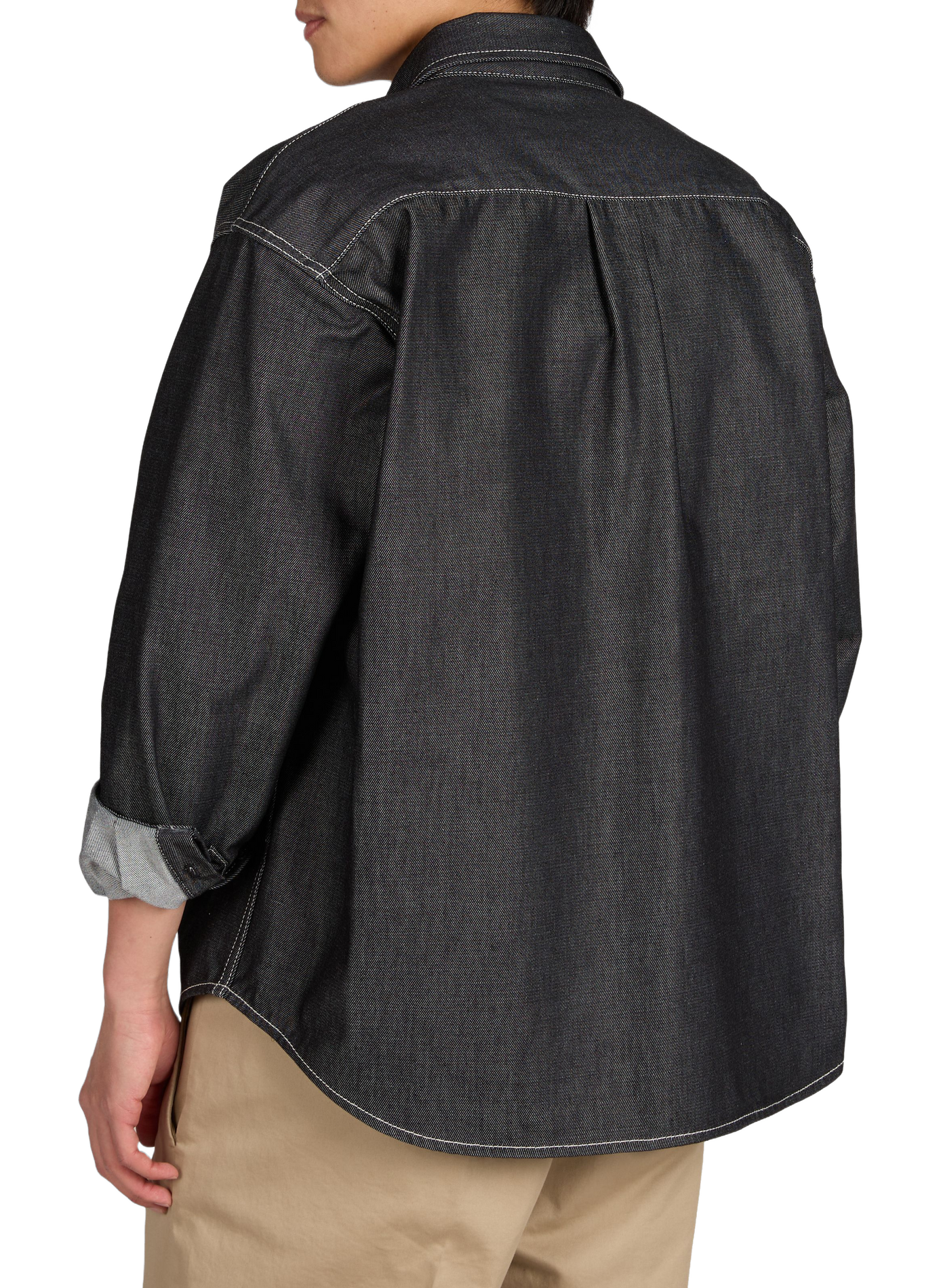 Oversized shirt with classic collar in blended cotton CARHARTT WIP Black