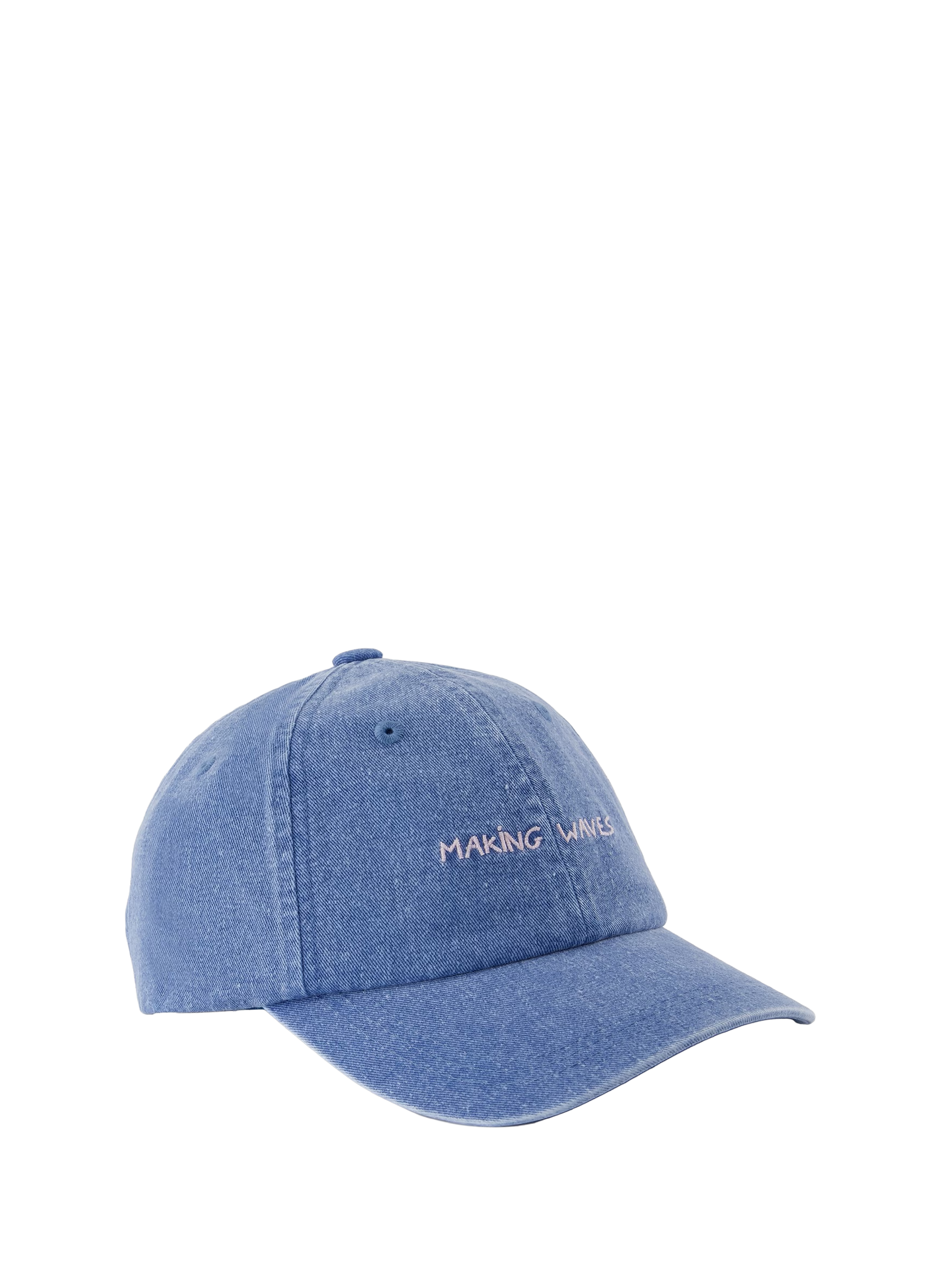 Embroidered Making Waves Cotton Cap MAISON LABICHE Blue