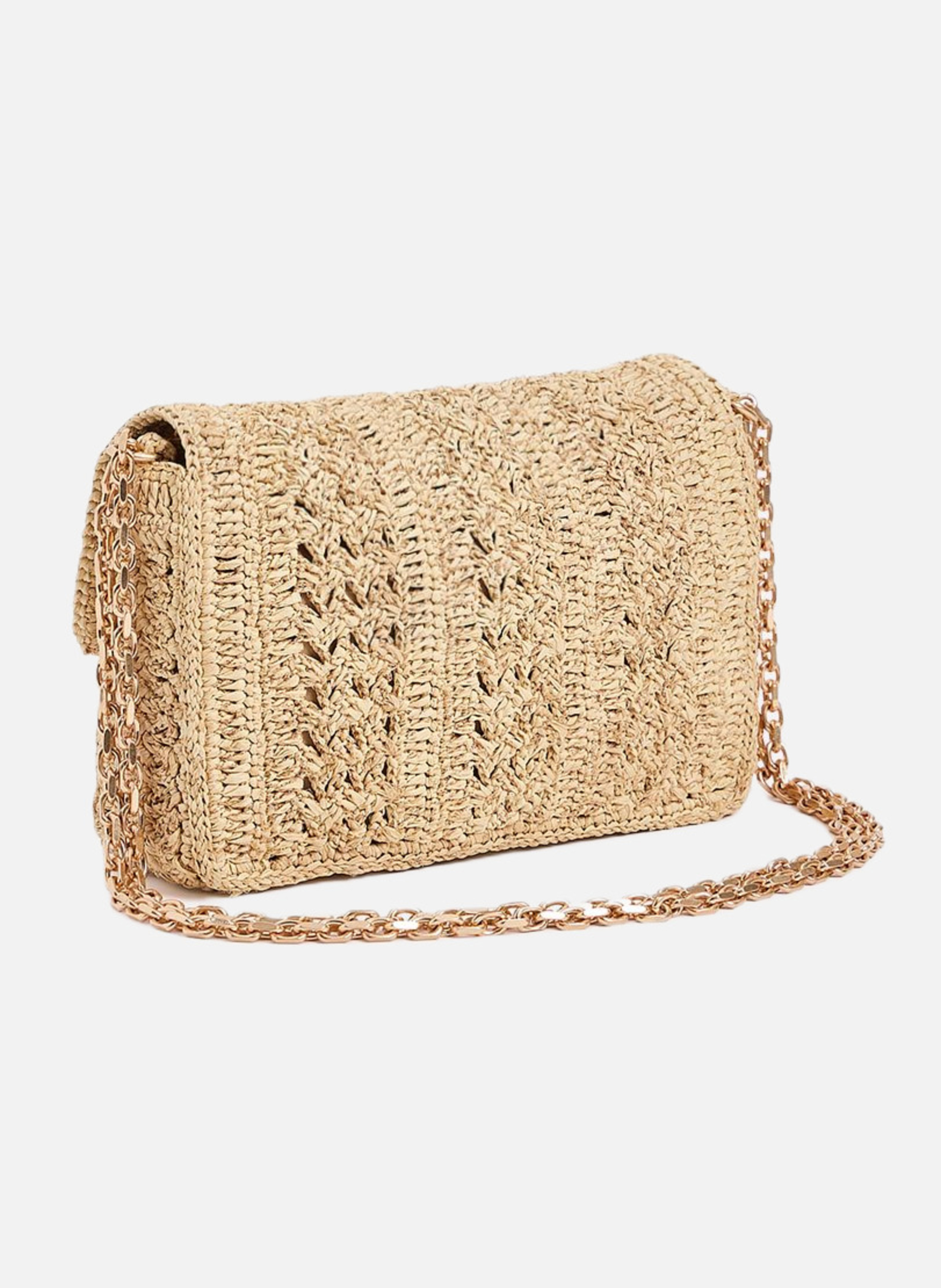 Moyen sac moon en raphia VANESSA BRUNO Beige