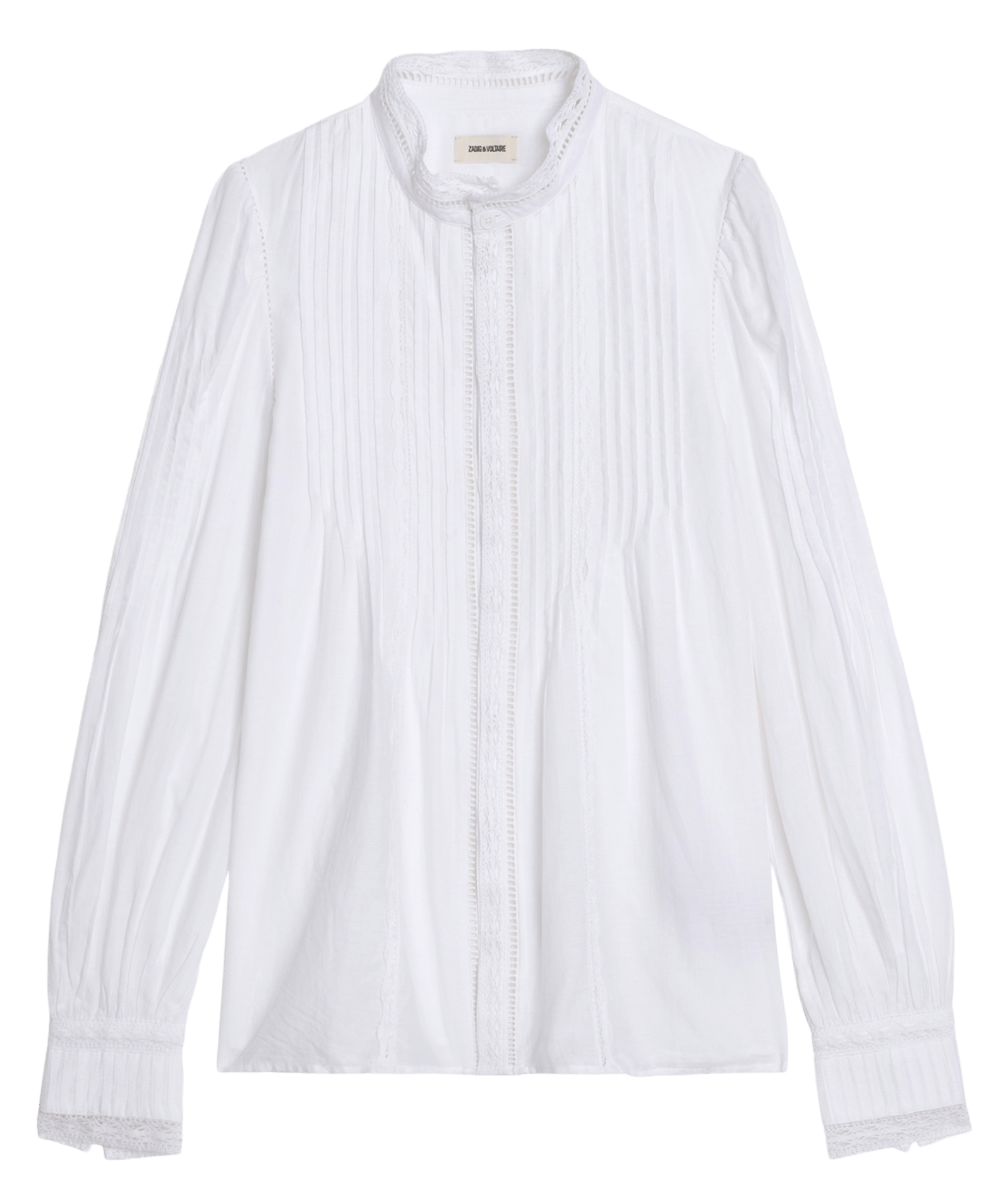 Blouse col rond en coton timz ZADIG&VOLTAIRE Blanc