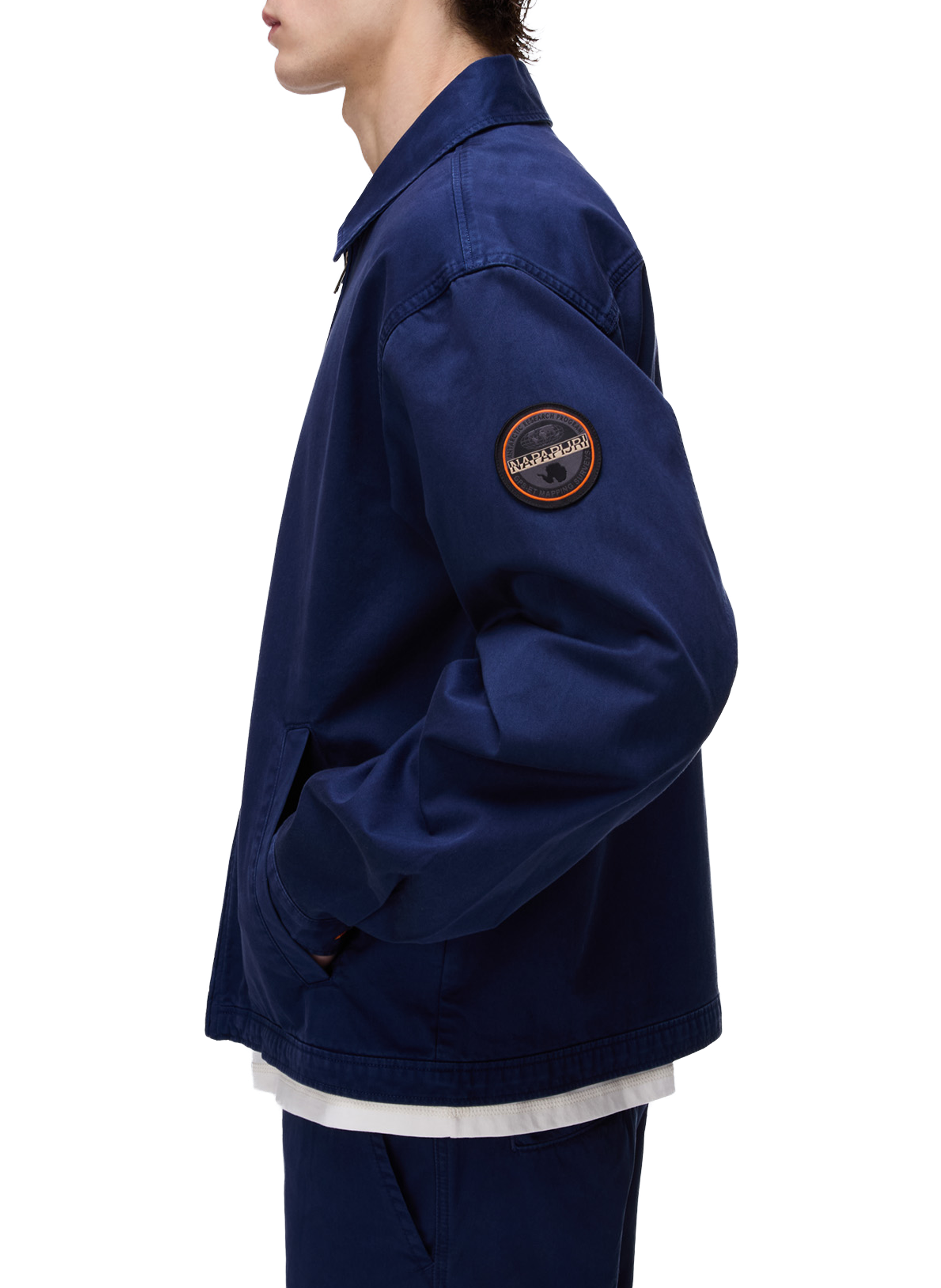 Veste droite Arrayanes à logo en coton NAPAPIJRI Bleu