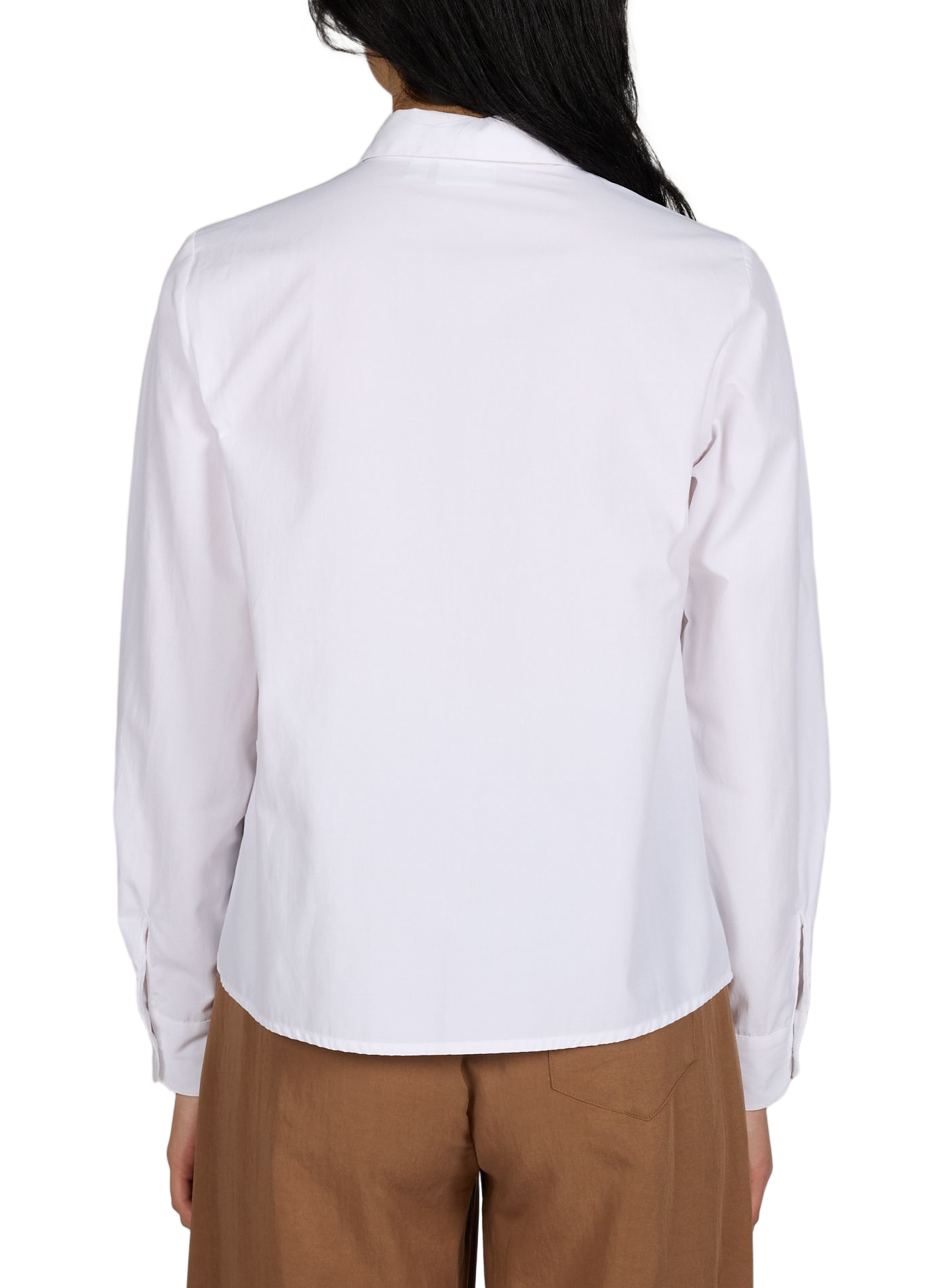 Chemise droite à col classique en coton mélangé VILA Blanc