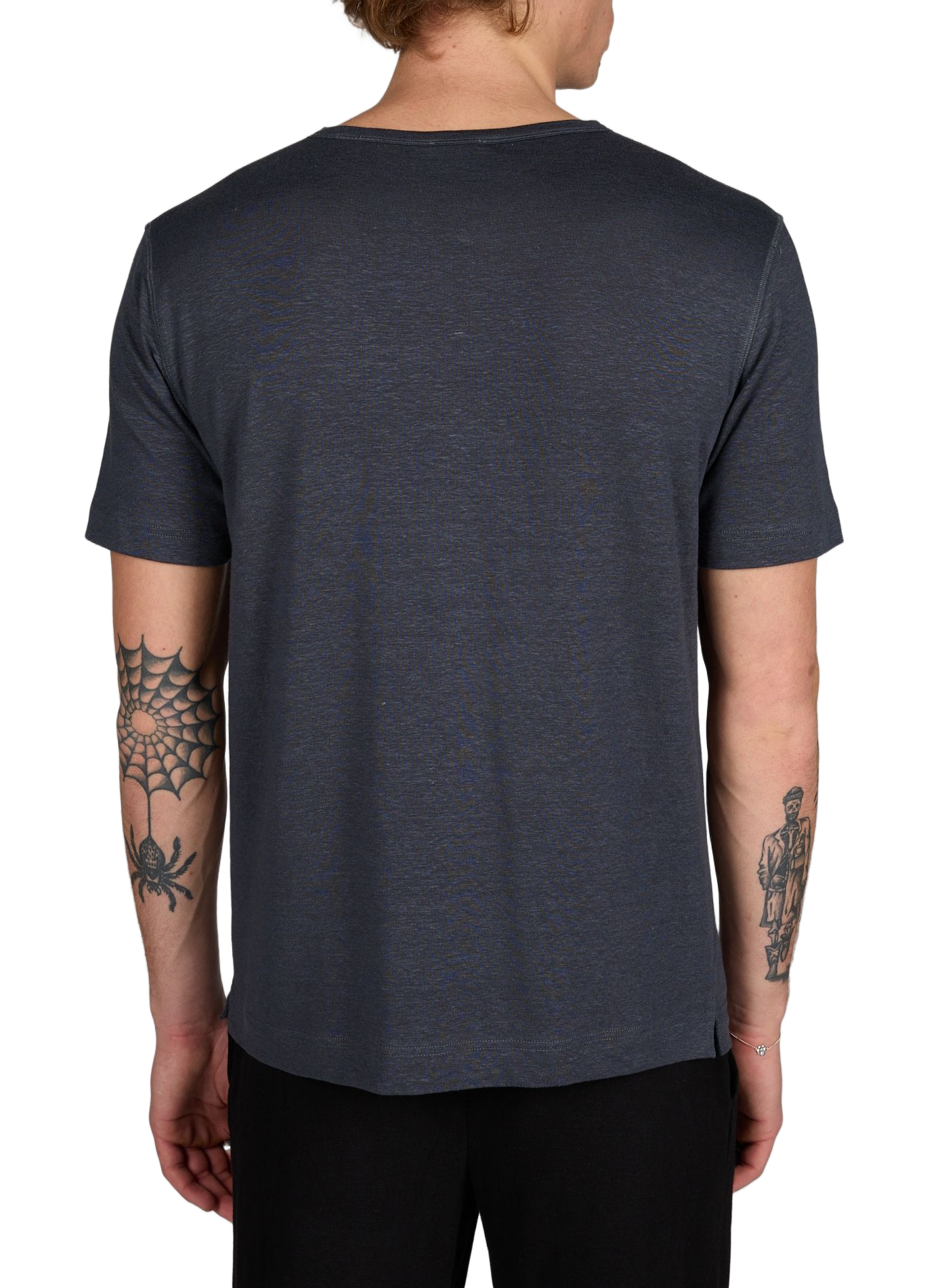 Straight linen blend t-shirt CLOSED Black