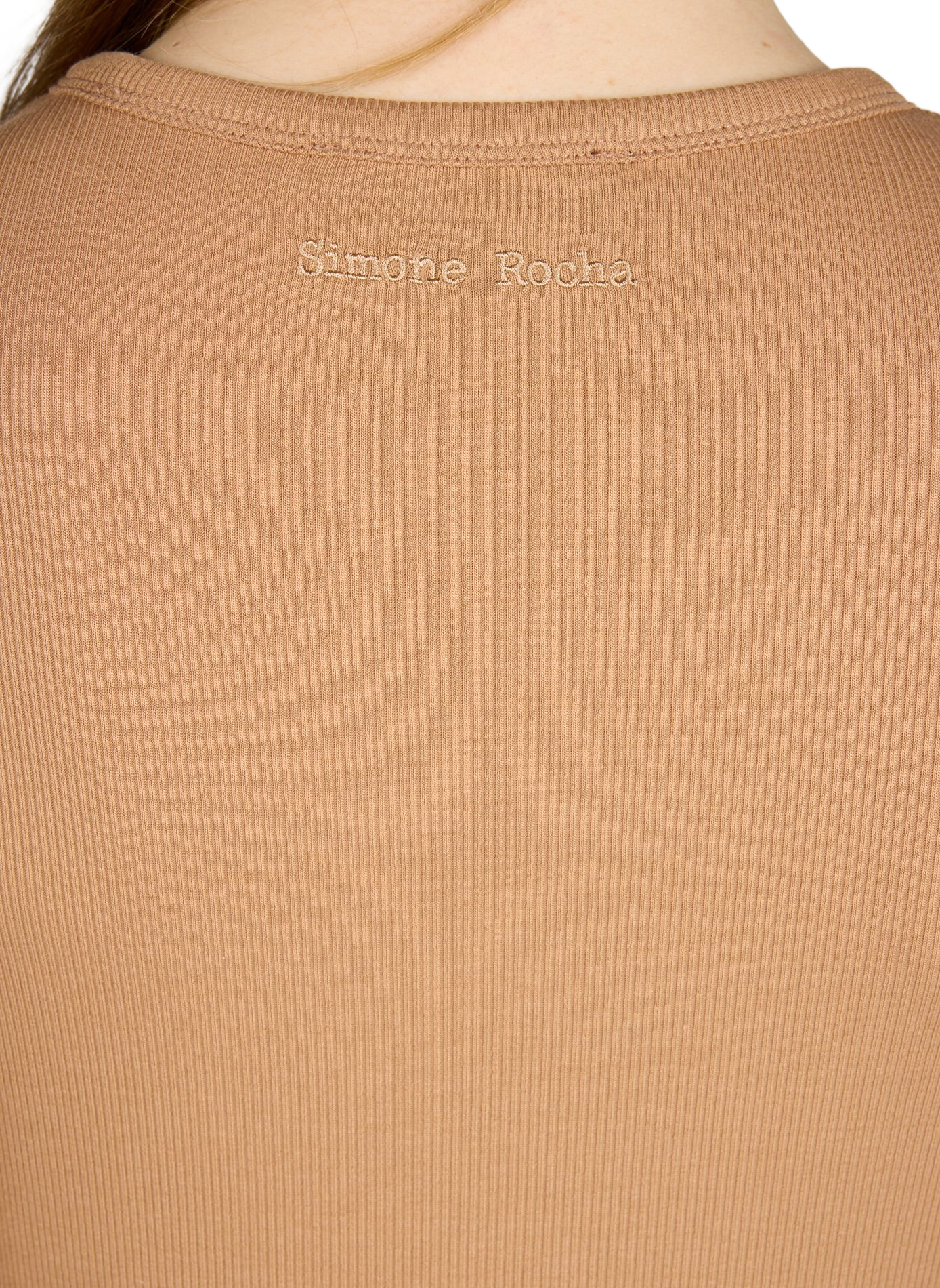 T-shirt ajusté col rond SIMONE ROCHA Beige