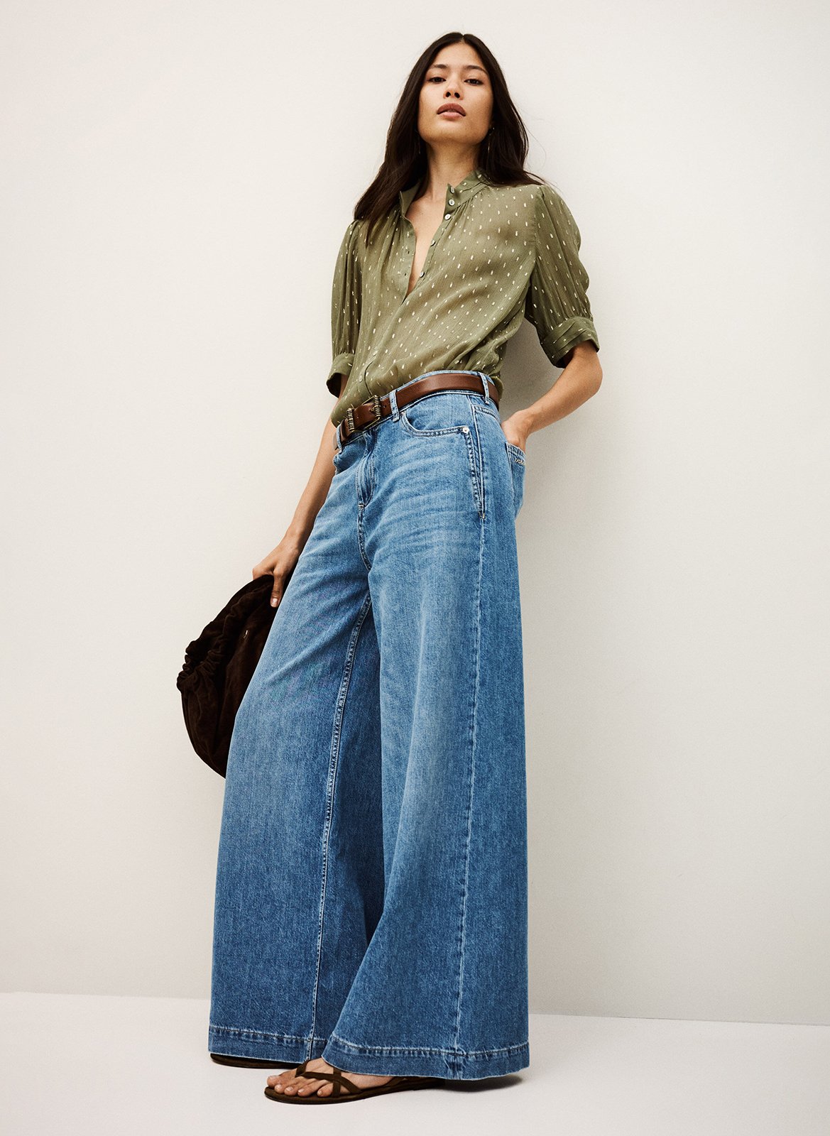 Jean large musc BA&SH Bleu