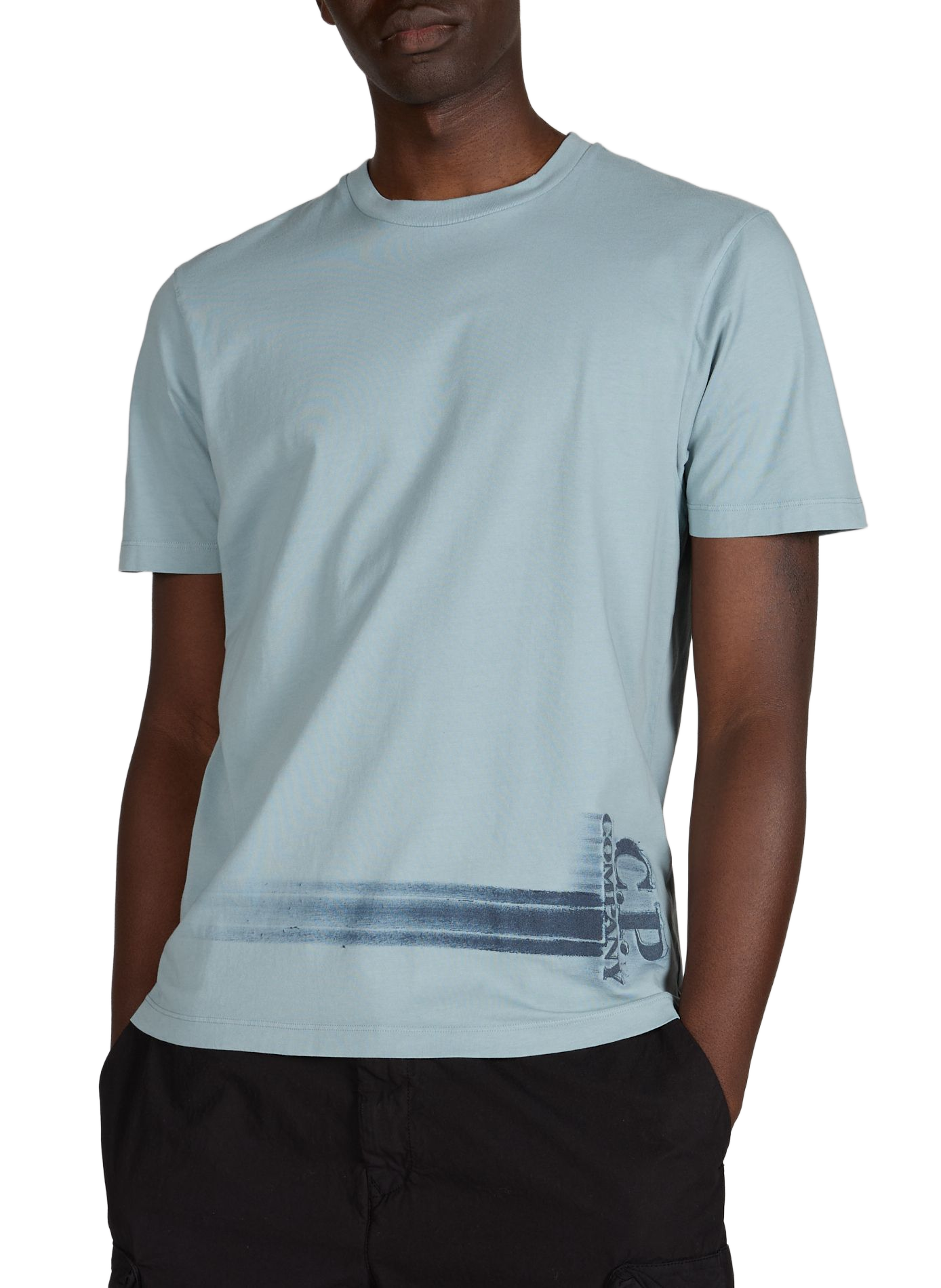 Bedrukt katoenen T-shirt CP COMPANY Blauw