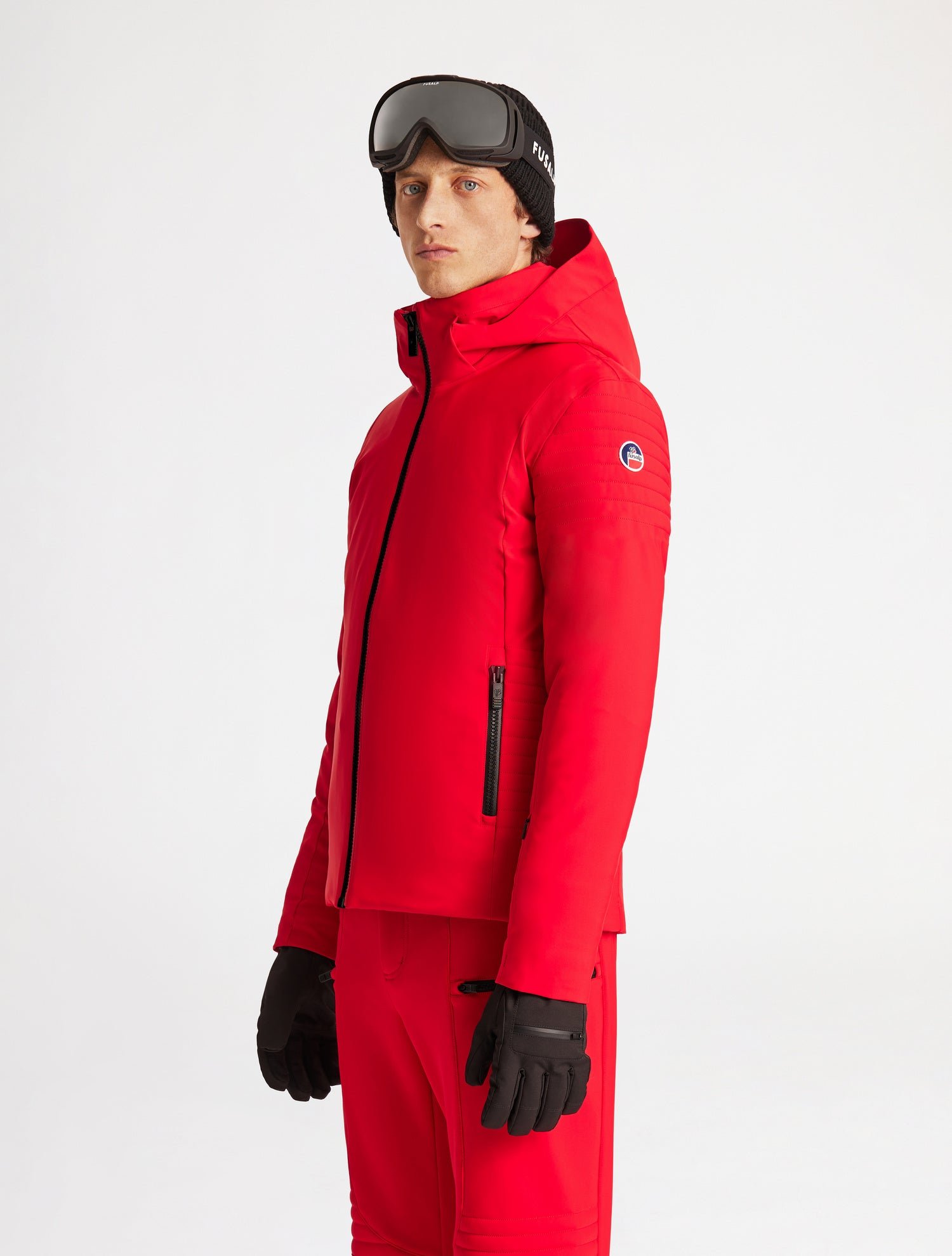 Veste de ski power col montant coupe regular FUSALP Rouge