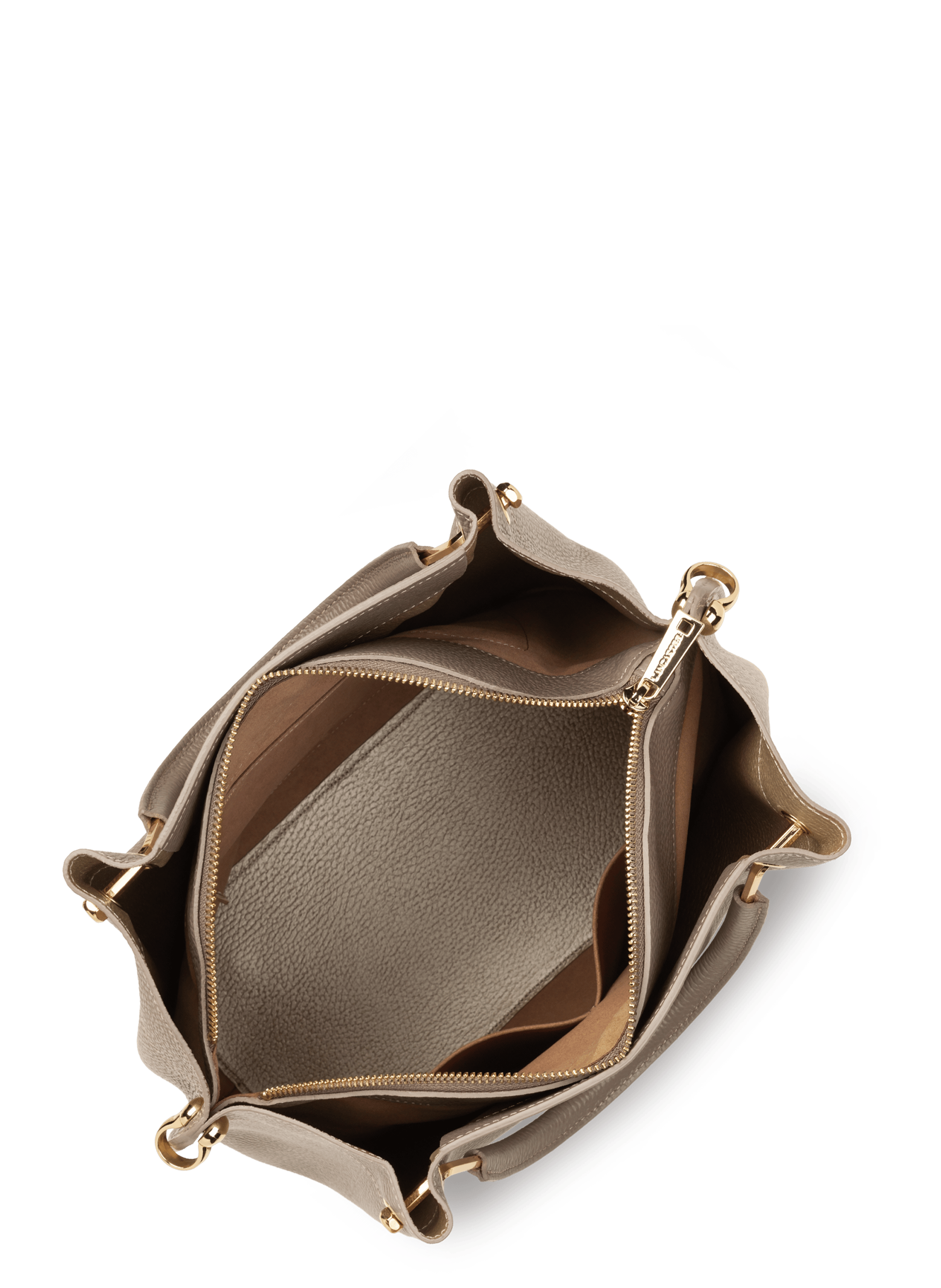 Grand sac à main - foulonné double louisa LANCASTER Gris