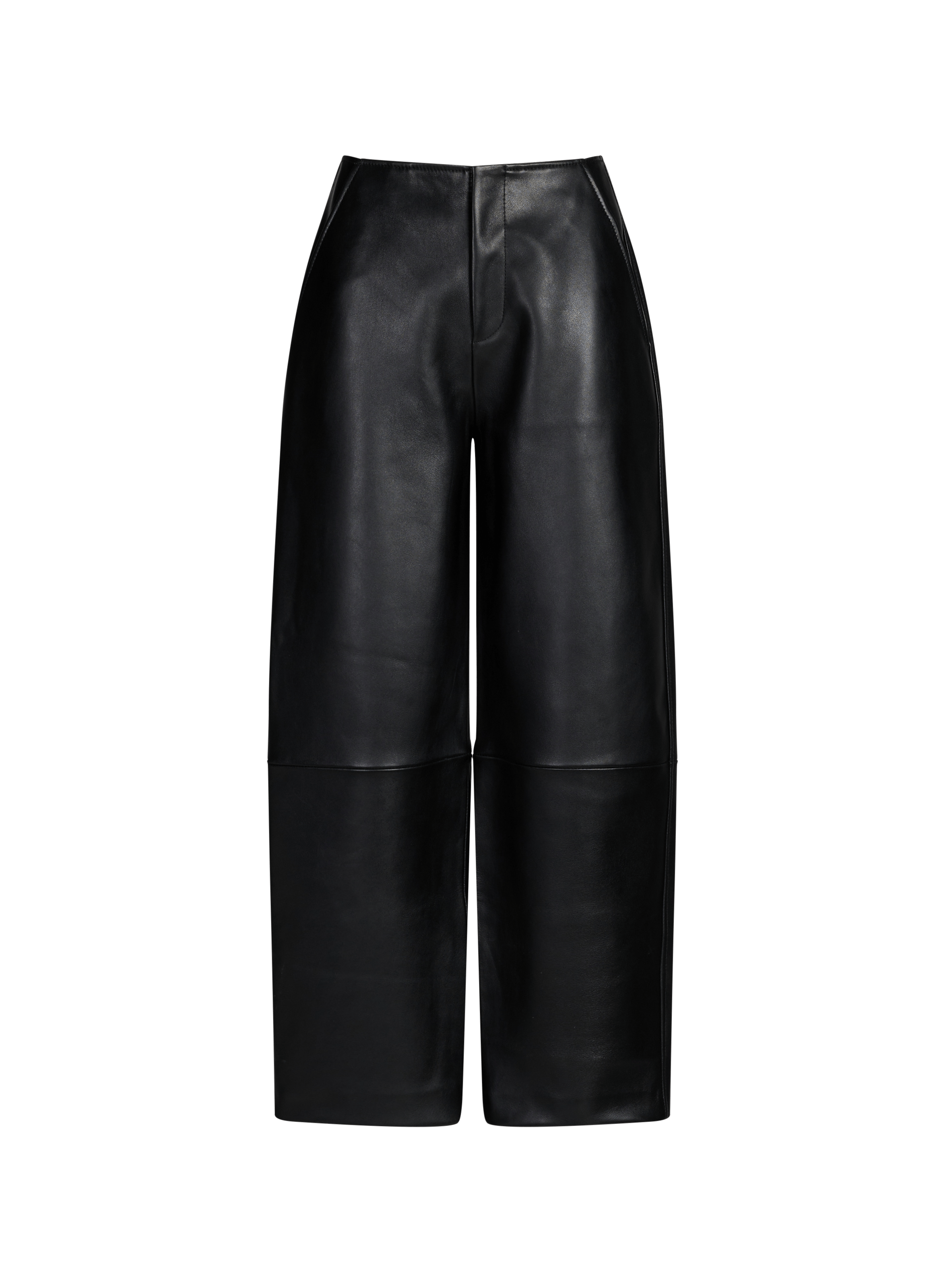 Wide leather pants SAISON 1865 Black