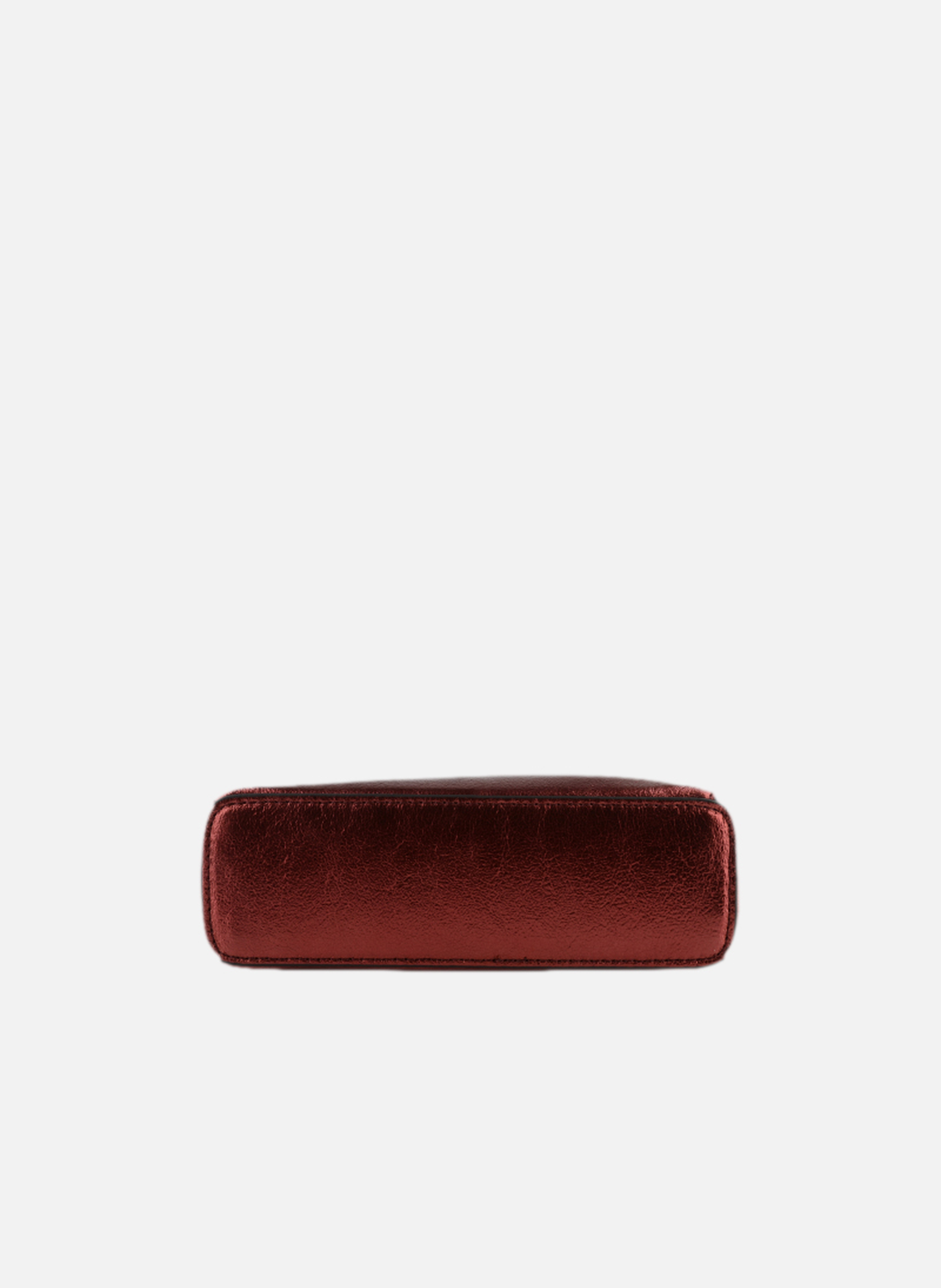 Cassetta metallic | sac porté crossbody en cuir de vachette POURCHET Rouge