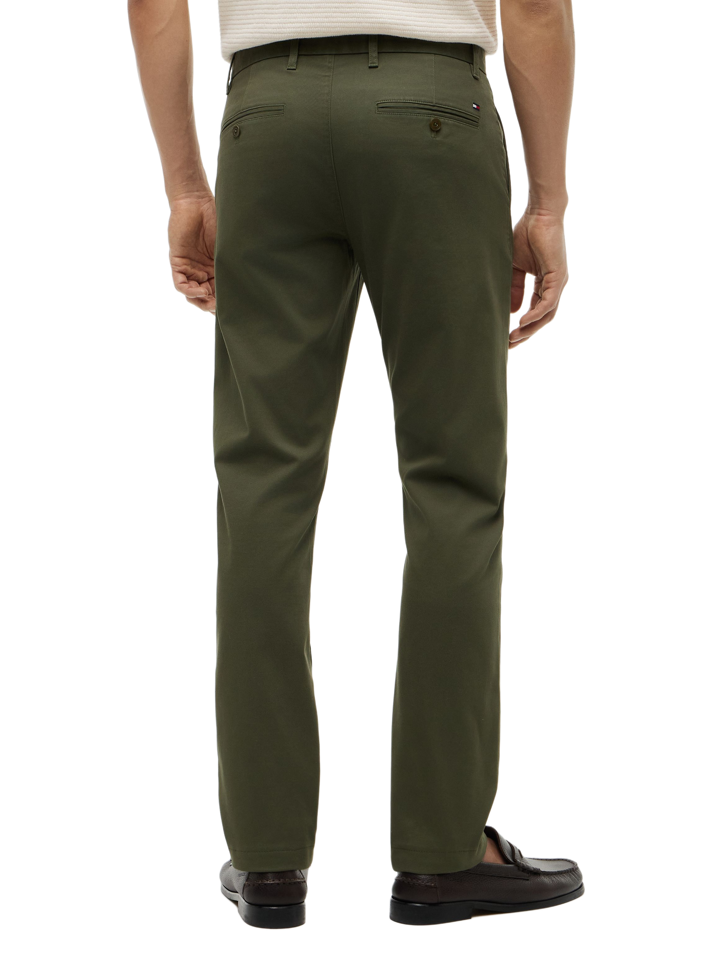 Gerader Chino-Hose aus Baumwollmischung TOMMY HILFIGER Khaki