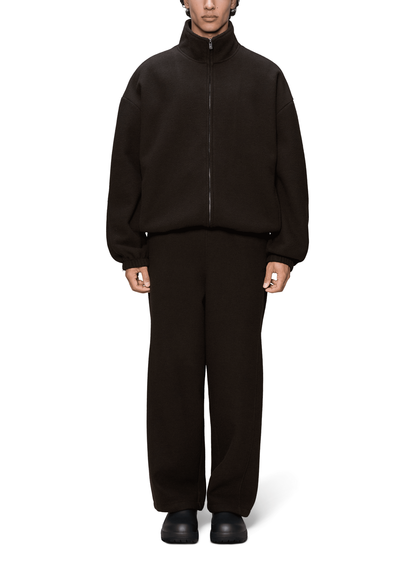 Chaqueta con cuello alto Cremallera Fleece RAINS Marrón