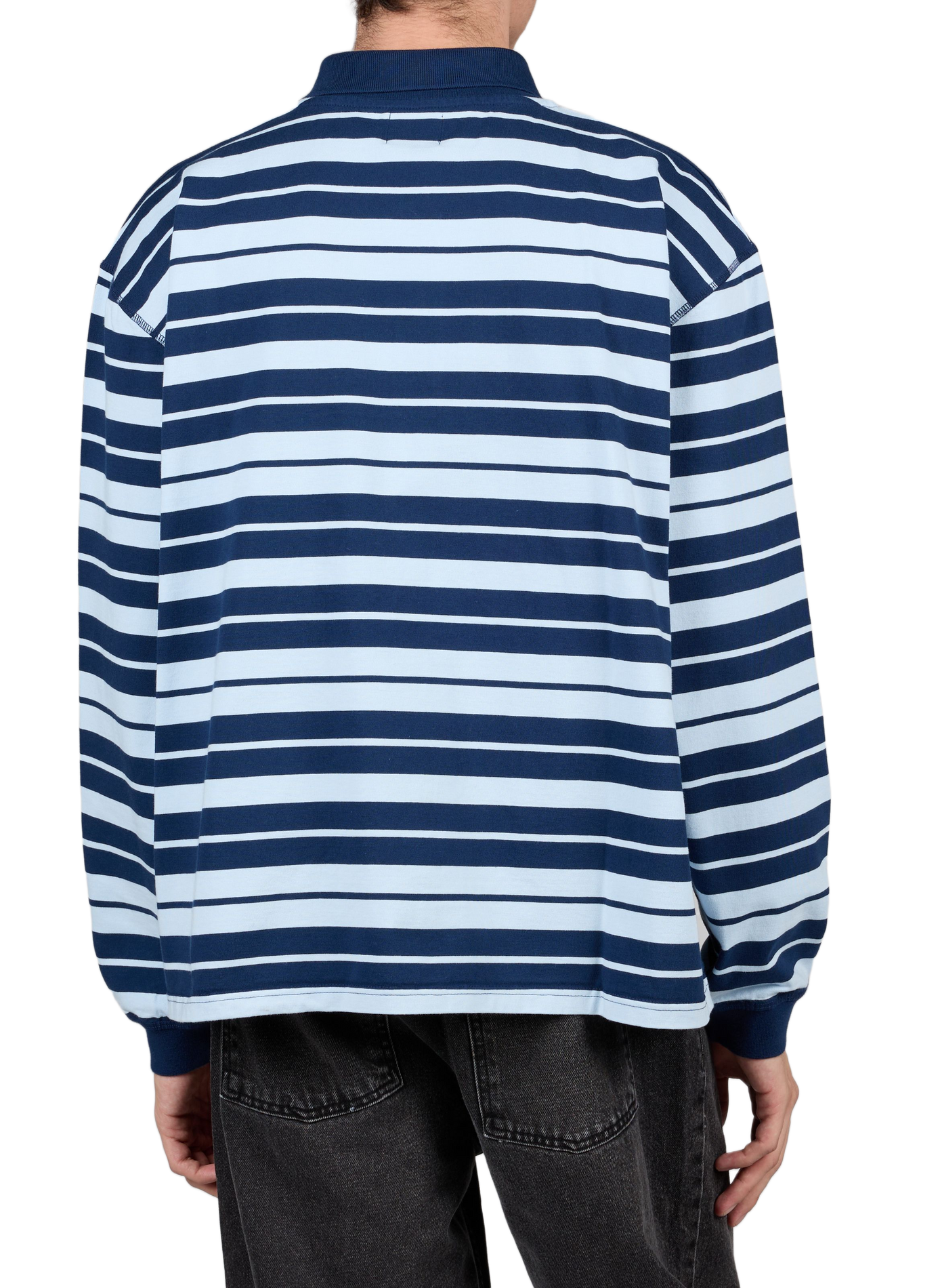 Striped cotton polo shirt ARTE ANTWERP Blue