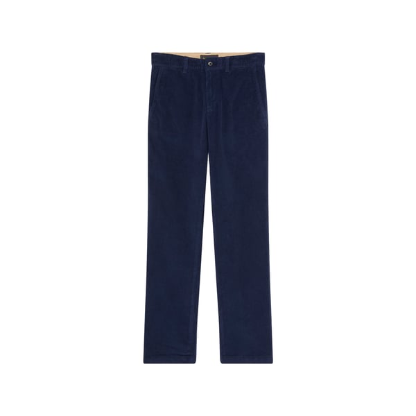 Pantalon droit en coton mélangé côtelé Pantalon droit en coton mélangé côtelé