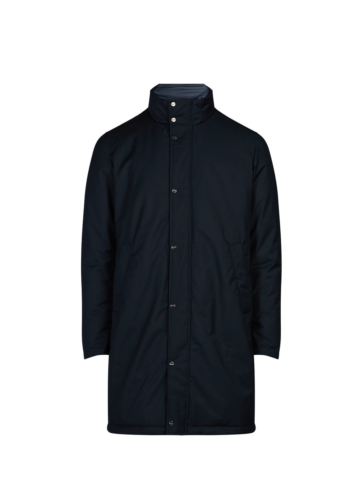 Straight coat with high collar HERNO Blue