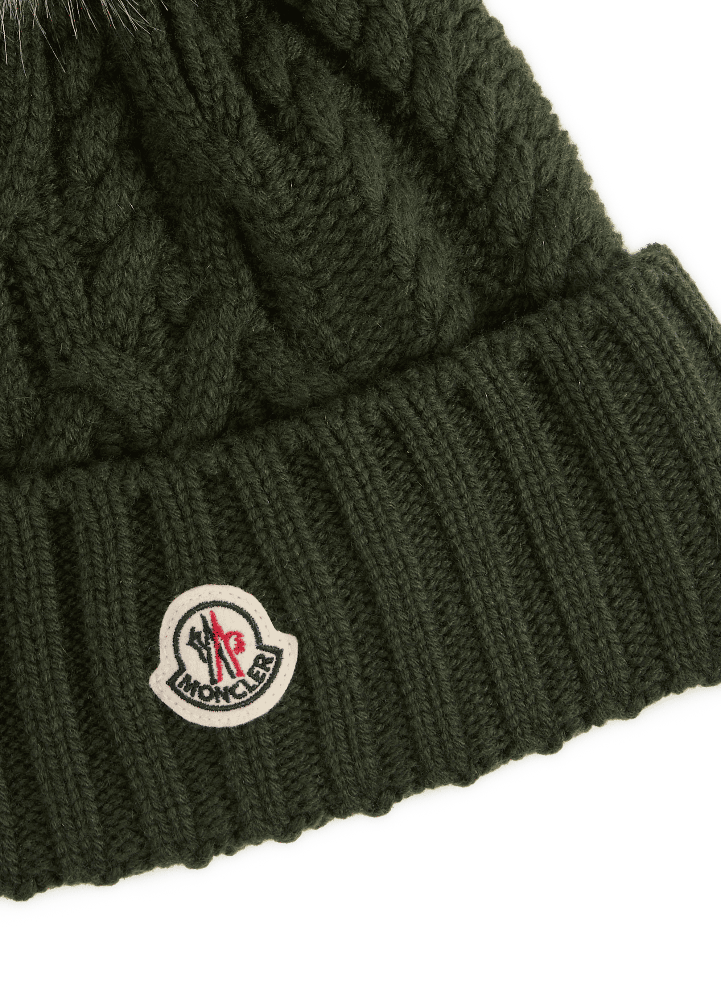 Bonnet en laine et cachemire mélangés MONCLER Vert