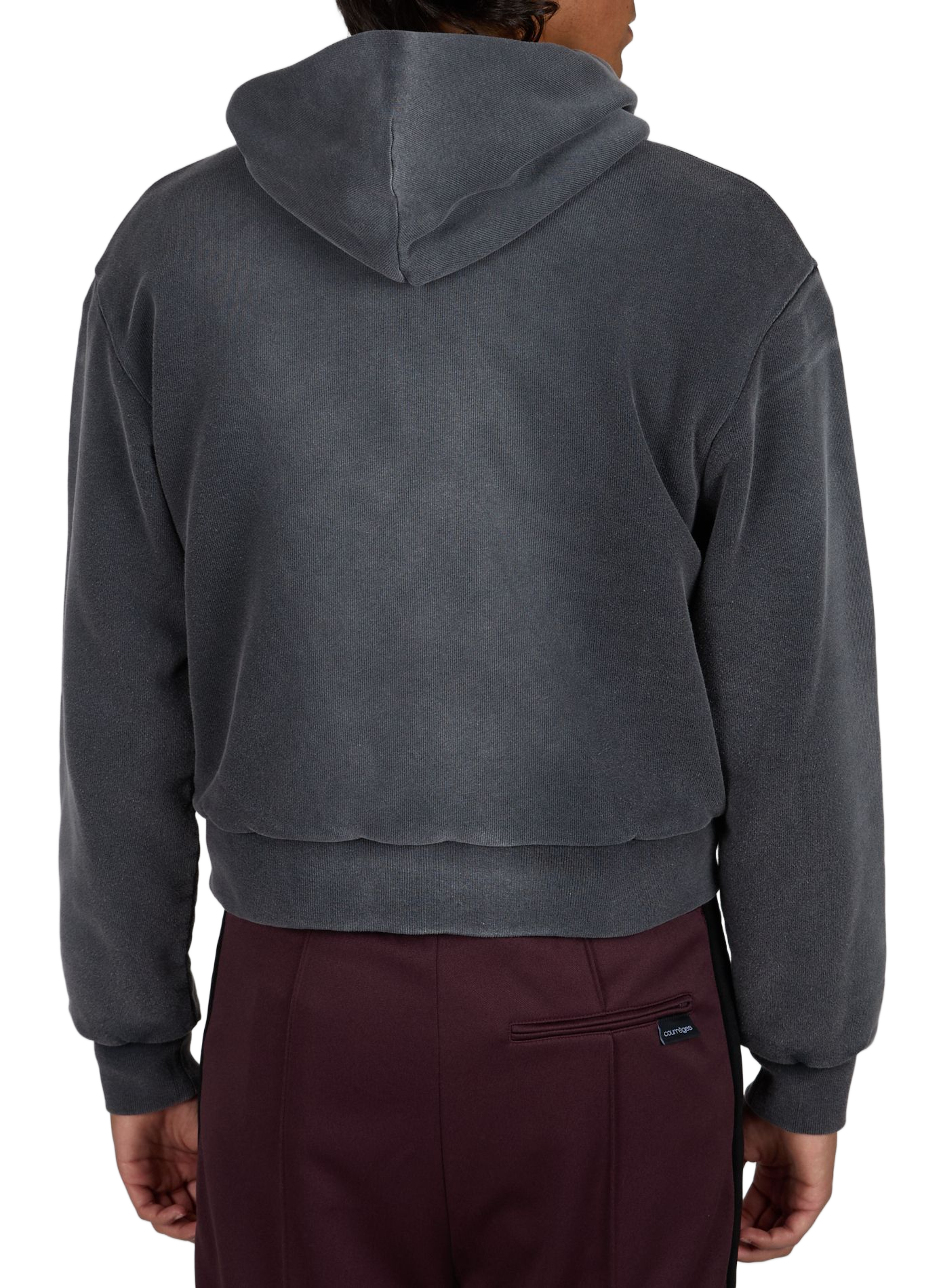 Sweatshirt droit zippé en coton ACNE STUDIOS Noir