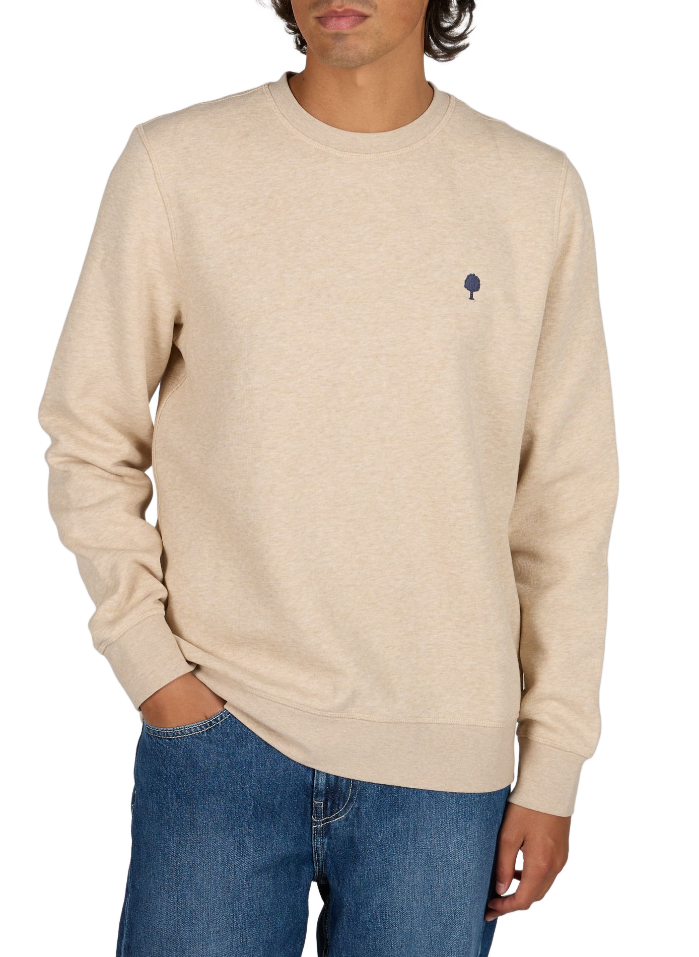Straight cotton-blend sweatshirt FAGUO Beige