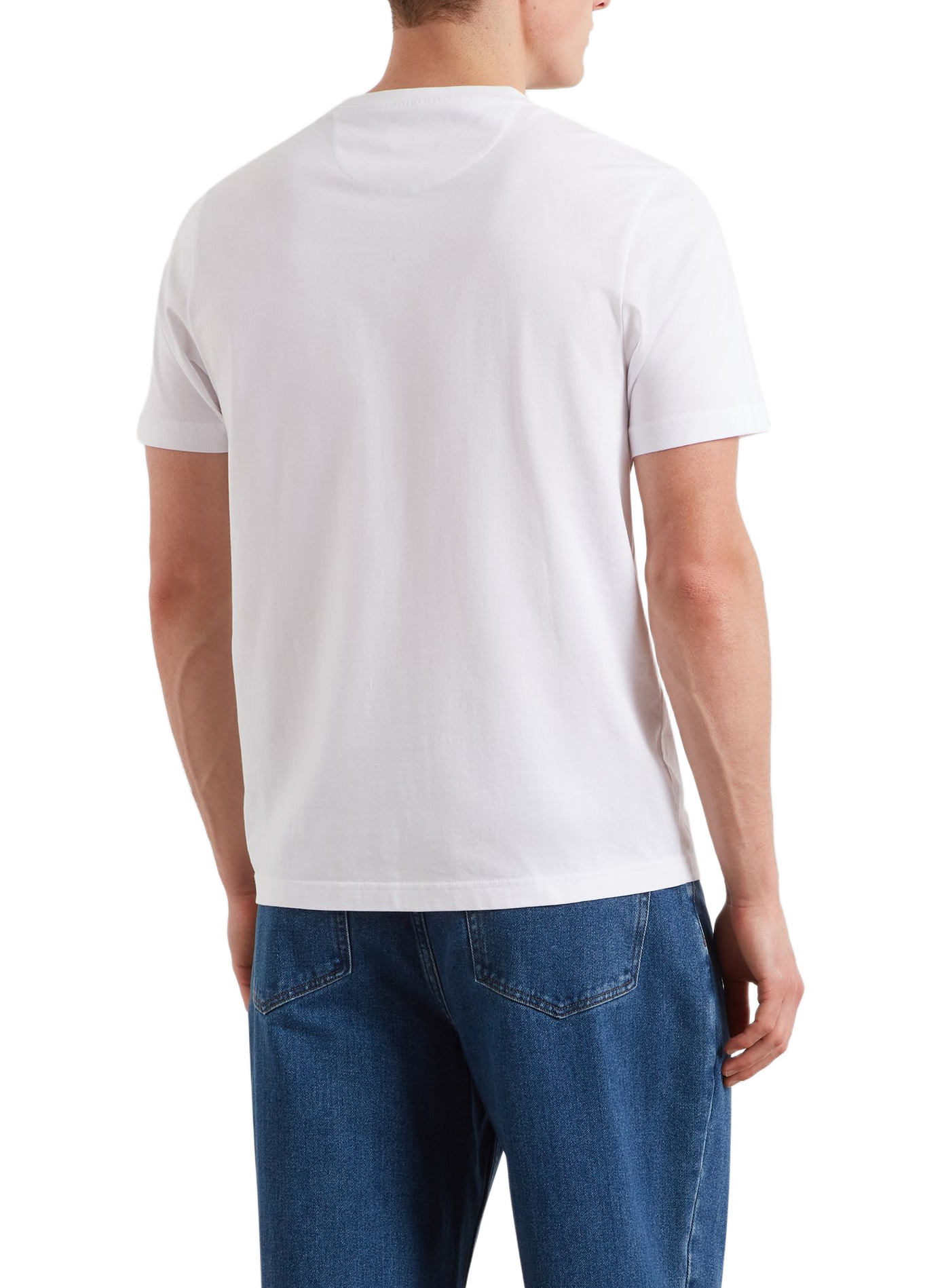 T-shirt droit à logo en coton  FARAH White