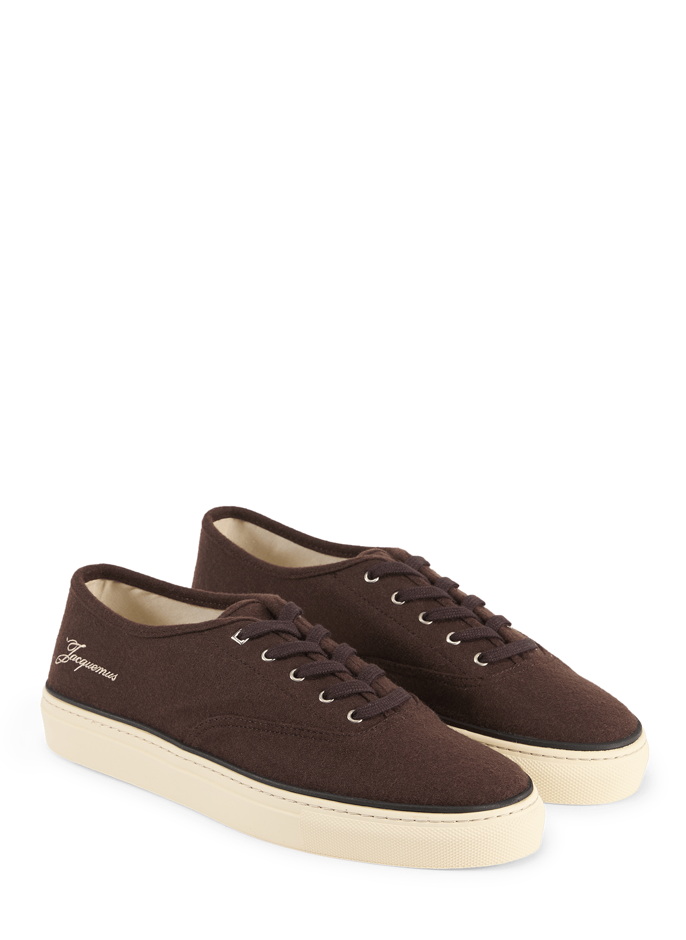 Les baskets Féfé en laine mélangée JACQUEMUS Marron