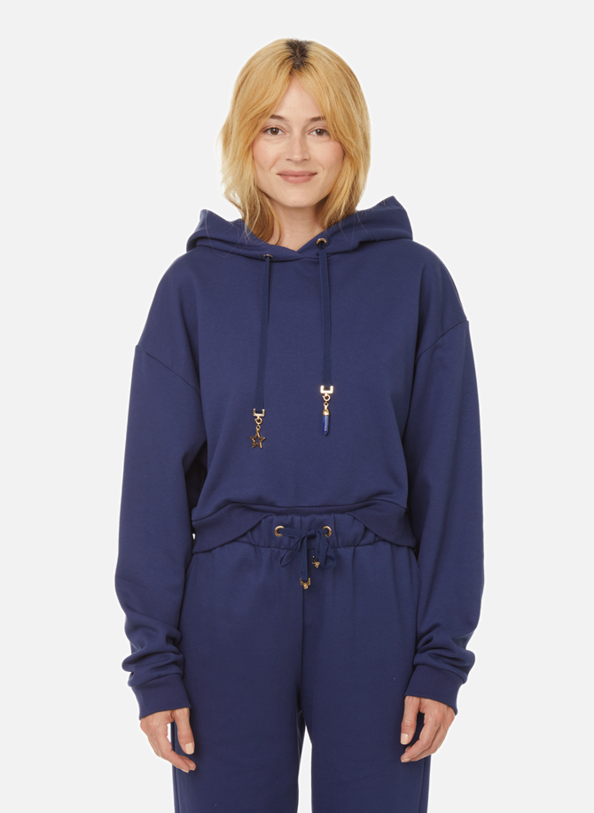Cropped cotton hoodie THE SOCIAL SUNDAY