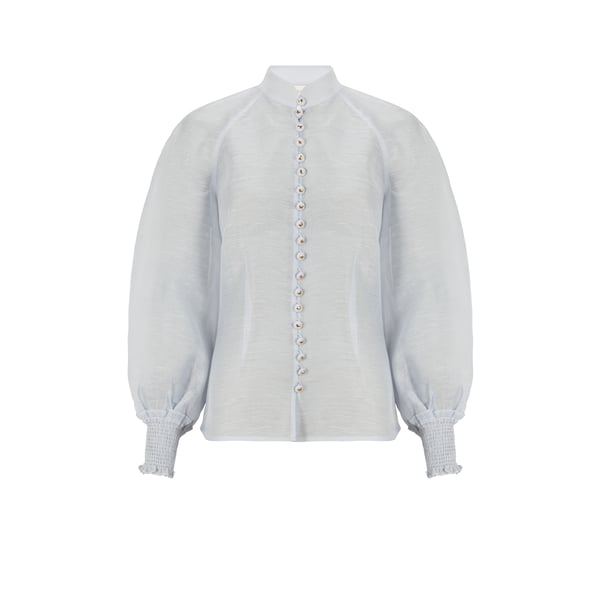 Blouse en lin et soie