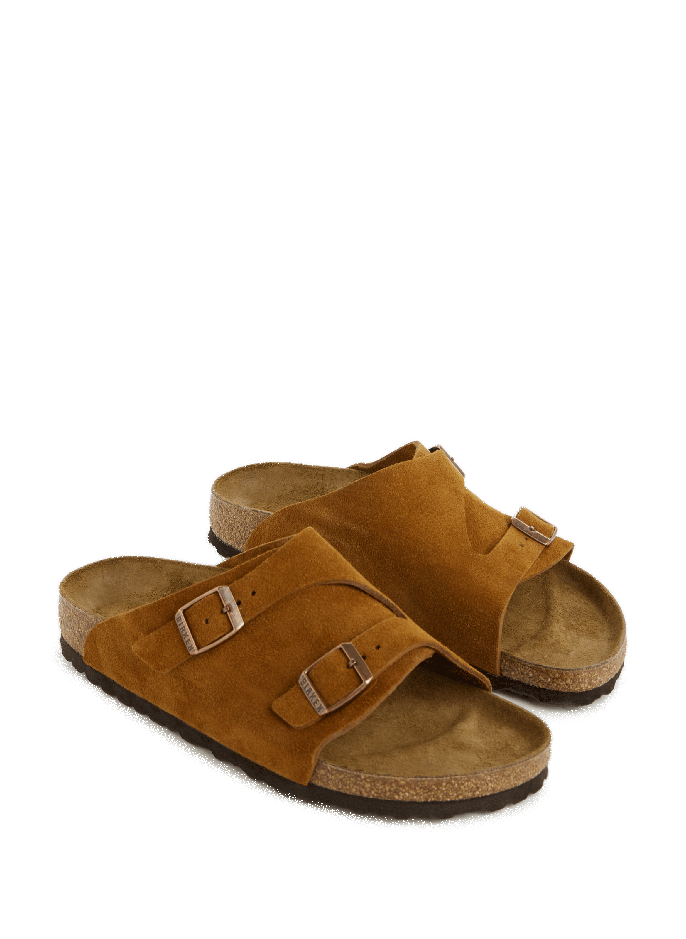 Sandales en cuir suédé Zurich BIRKENSTOCK Marron