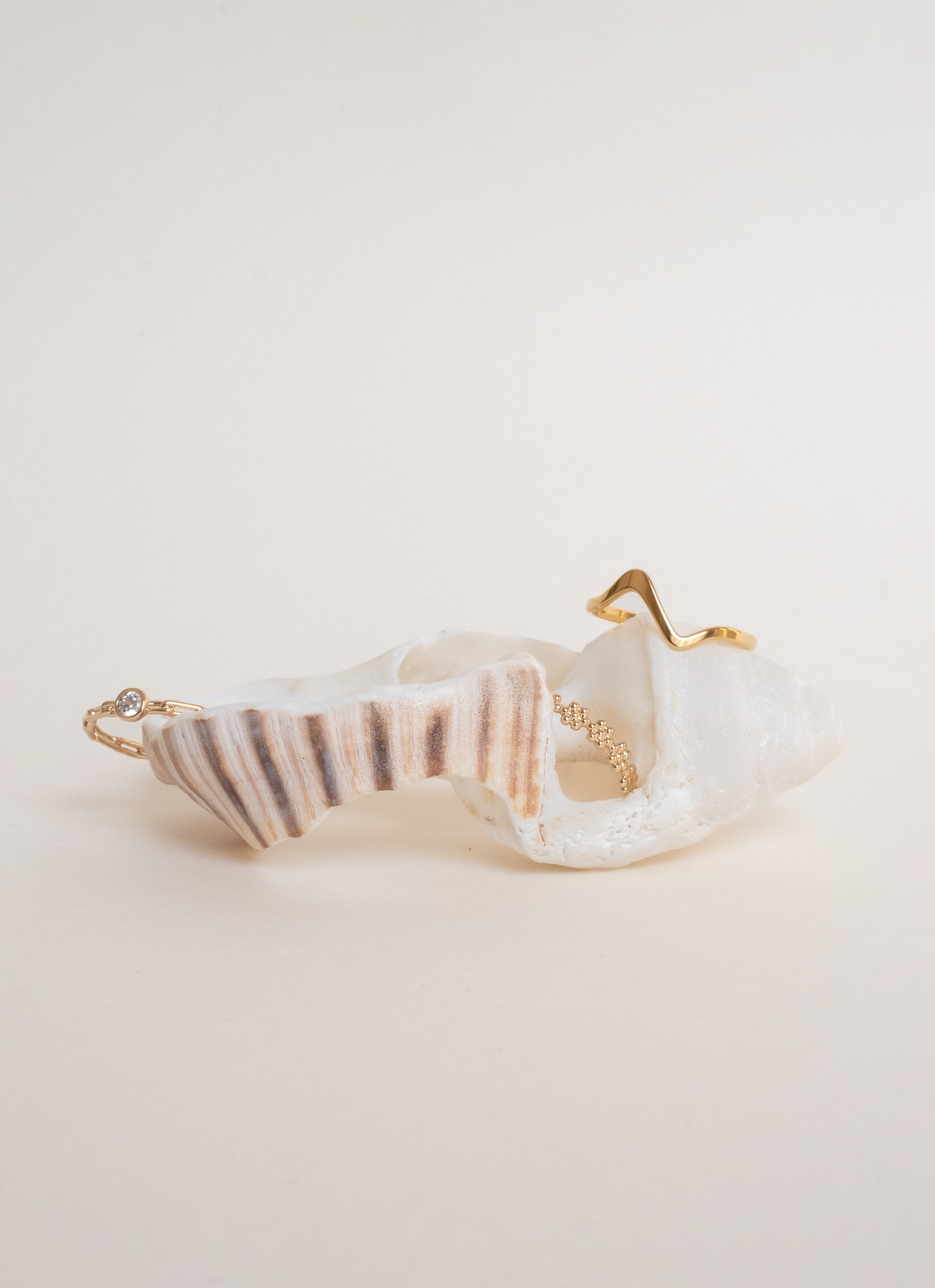 Bague cove  onde plaqué or ANNA SOTTILOTTA Doré