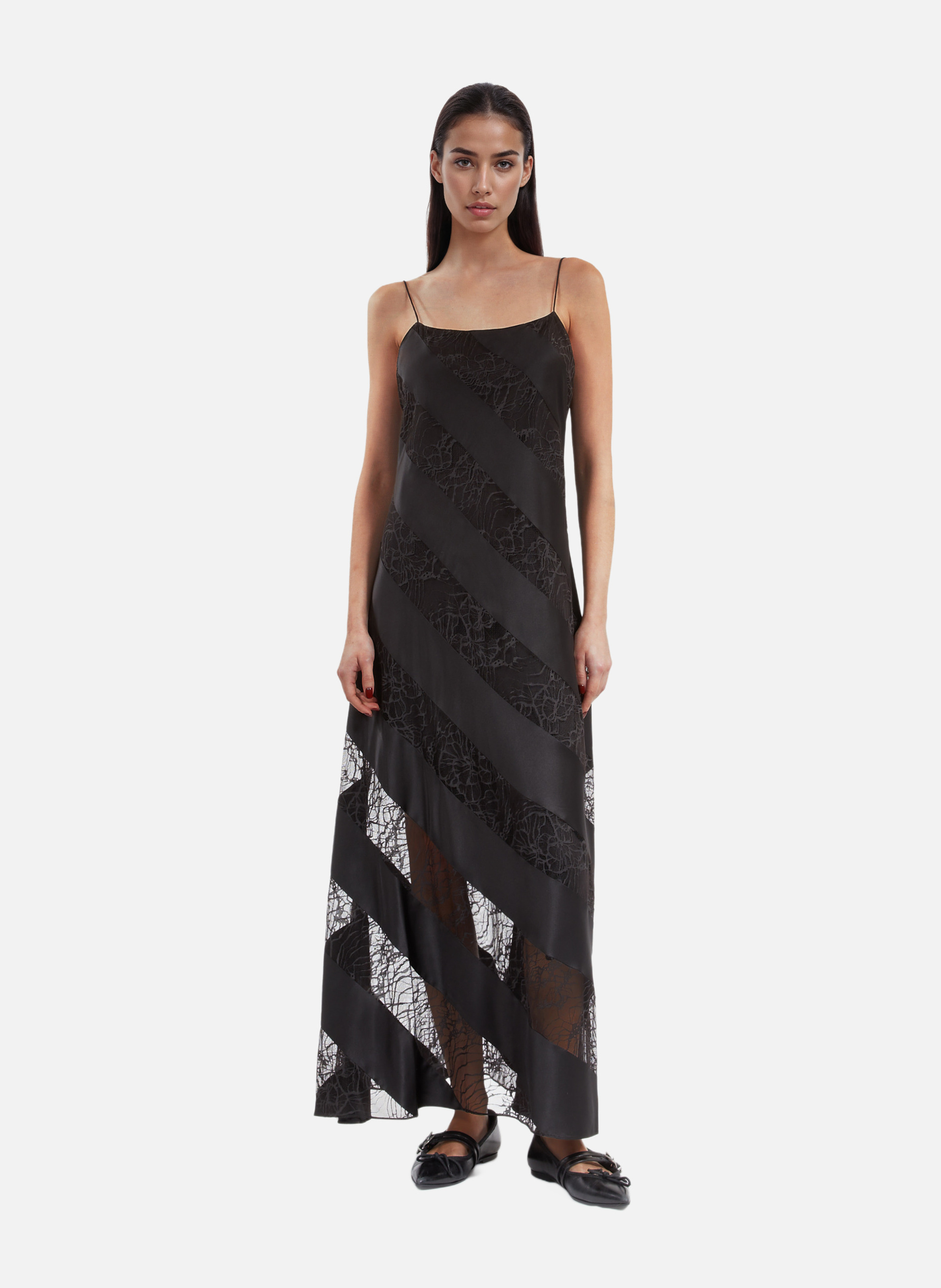 Robe Longue The Kooples Taille 36/38 - Couleur Fuchsia, Motif Chevrons, En Viscose, Parfait état