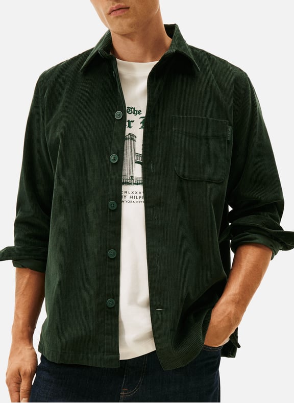 Chemise col classique en coton Vert by TOMMY HILFIGER TOMMY HILFIGER Chemise col classique en coton Vert